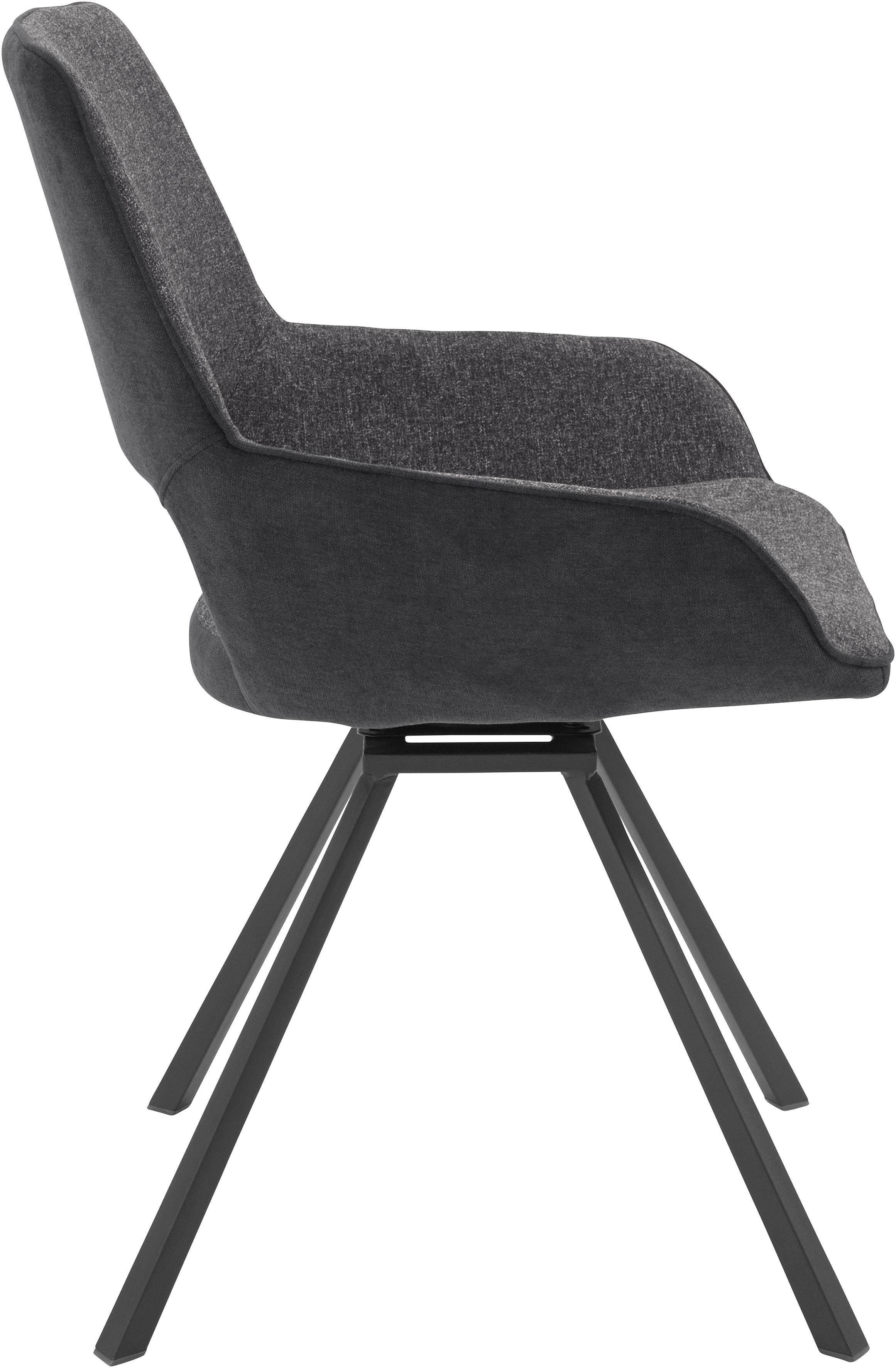 MCA bis furniture (Set, charcoal Kg Stuhl Parana 120 charcoal belastbar St), | 2 4-Fußstuhl
