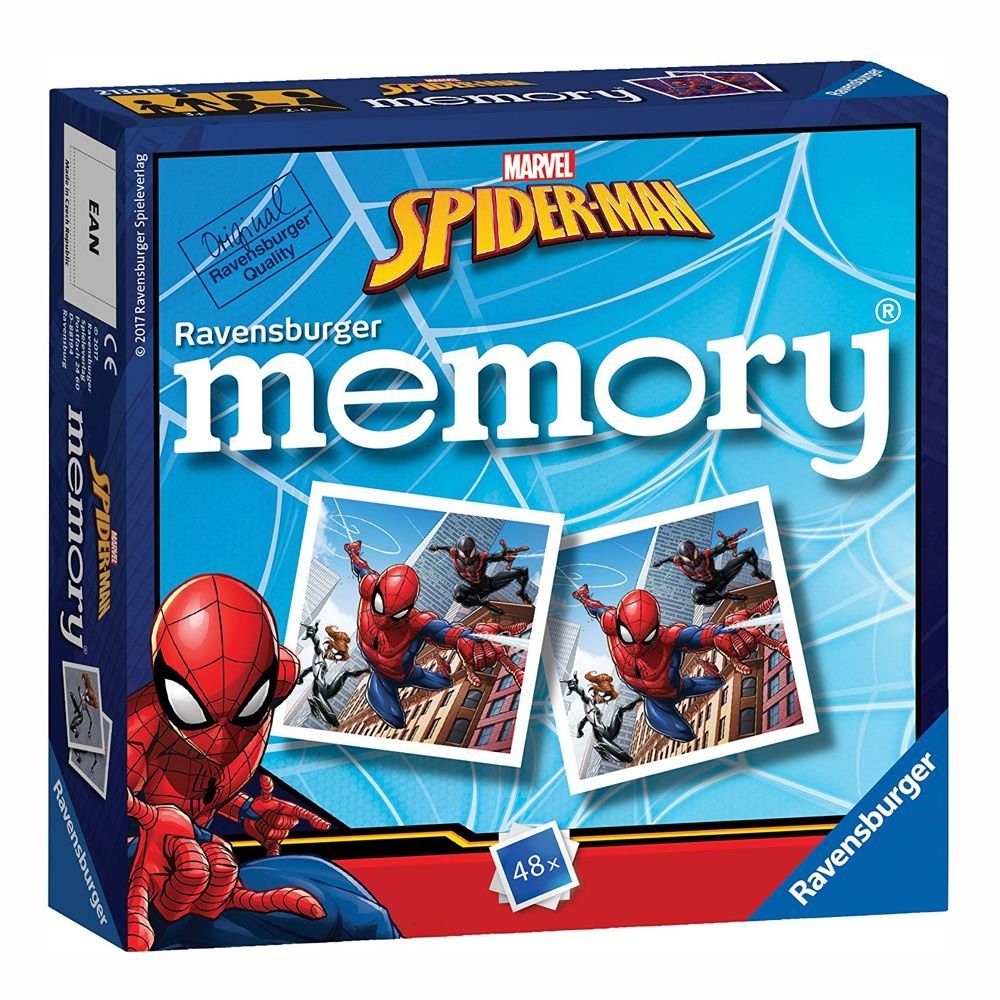 Spiderman Spiel, Memory Mini Memory® Marvel 48 Spider-Man Ravensburger Bildkarten
