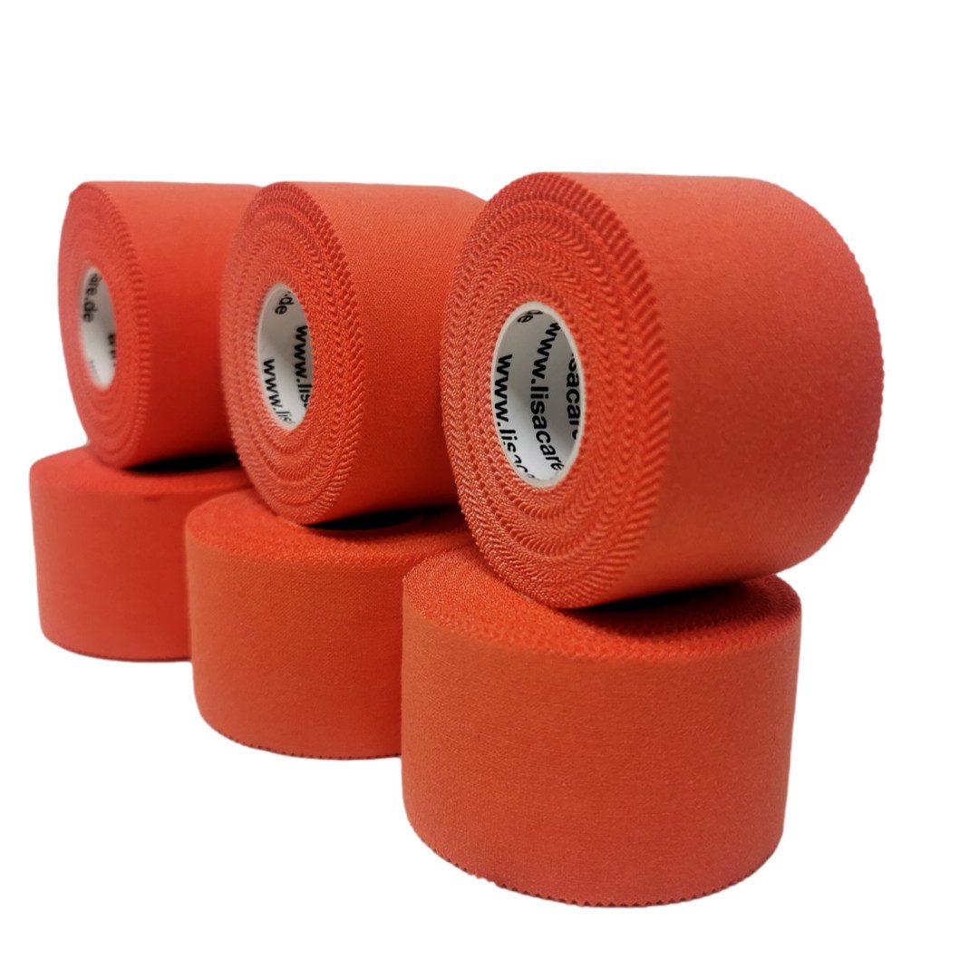 LisaCare Kinesiologie-Tape - Sport-Tape - Fixier- & Stabilisier-Tape (Set, 6-St., / 3,8cm x 10m) Latexfrei