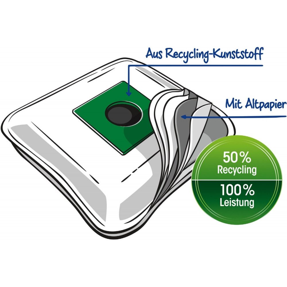 Swirl Staubsaugerbeutel, passend für Swirl, Einweg-Filterbeutel, hygienisch