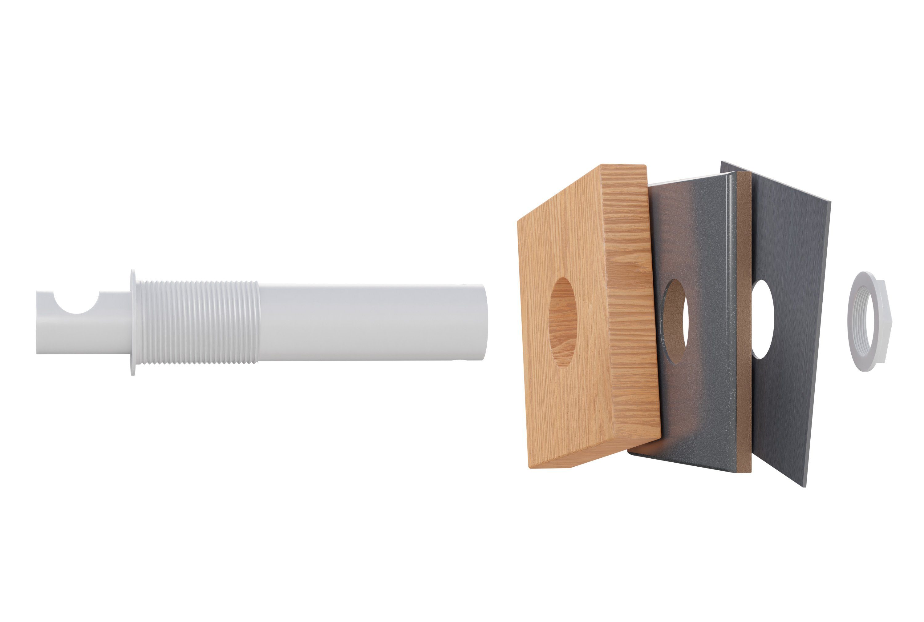Bernstein Handtuchhaken InDot, Möbel & Zimmerwände, (1 Stk), aus Metall / Push-to-Open-System / Farbe wählbar / Wandmontage