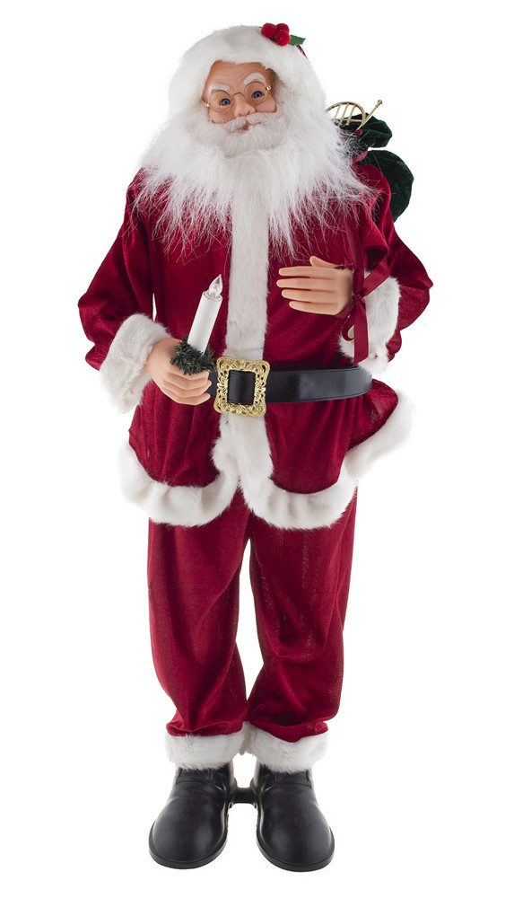 Christbaumschmuck Santa Clause Weihnachtsmann Dekofigur mit Ton & Be