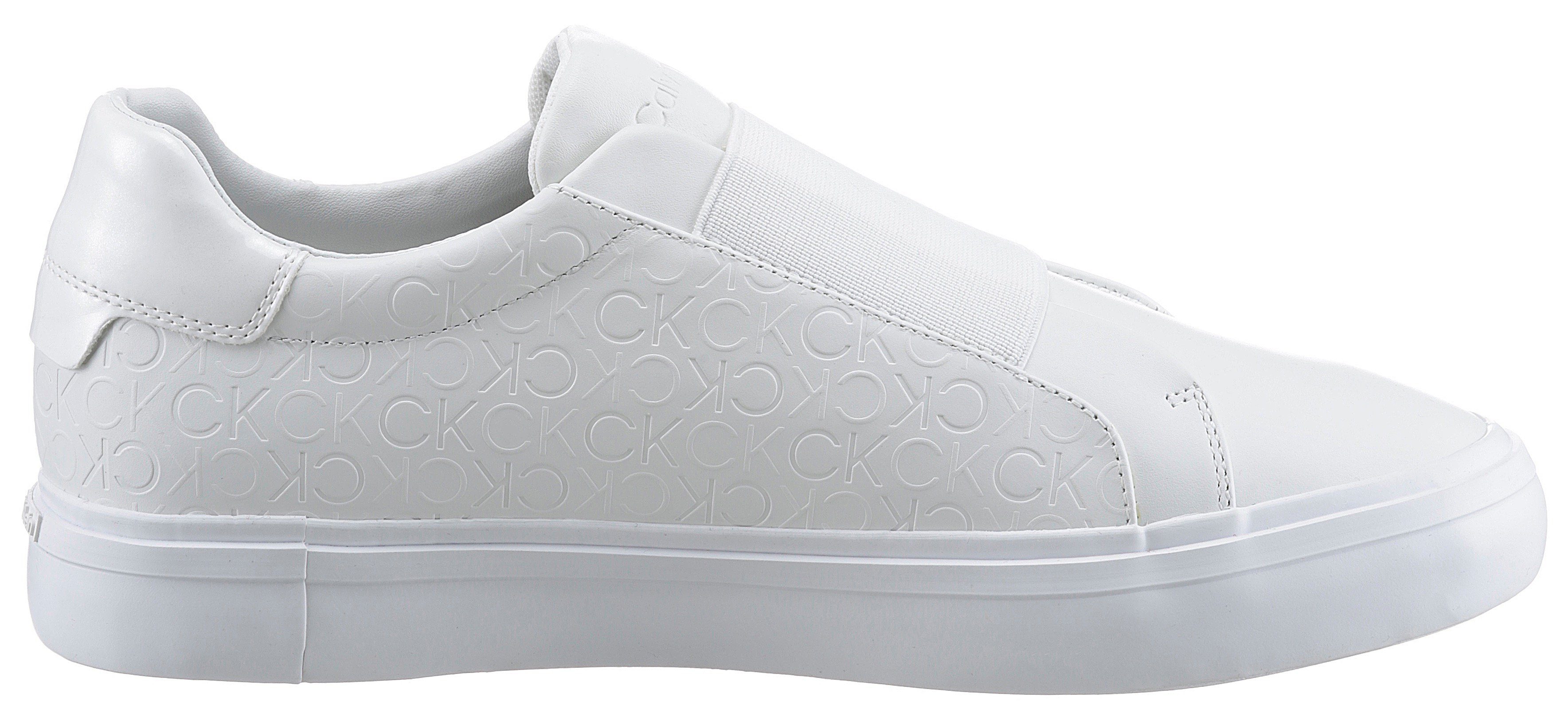 SLIP MIX weiß Gummiband Klein - Slip-On MONO mit Calvin VULC ON Sneaker