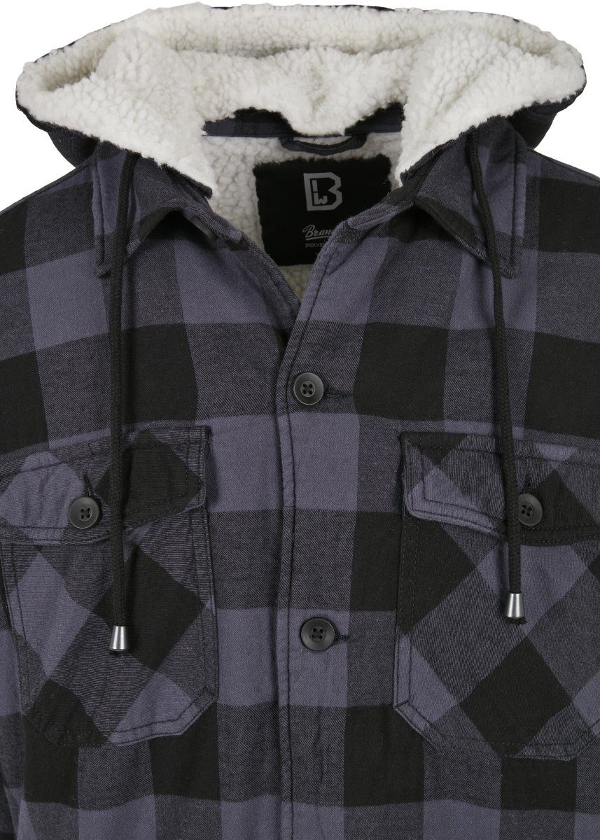 Brandit Sommerjacke Herren Lumberjacket Hooded black/grey (1-St)