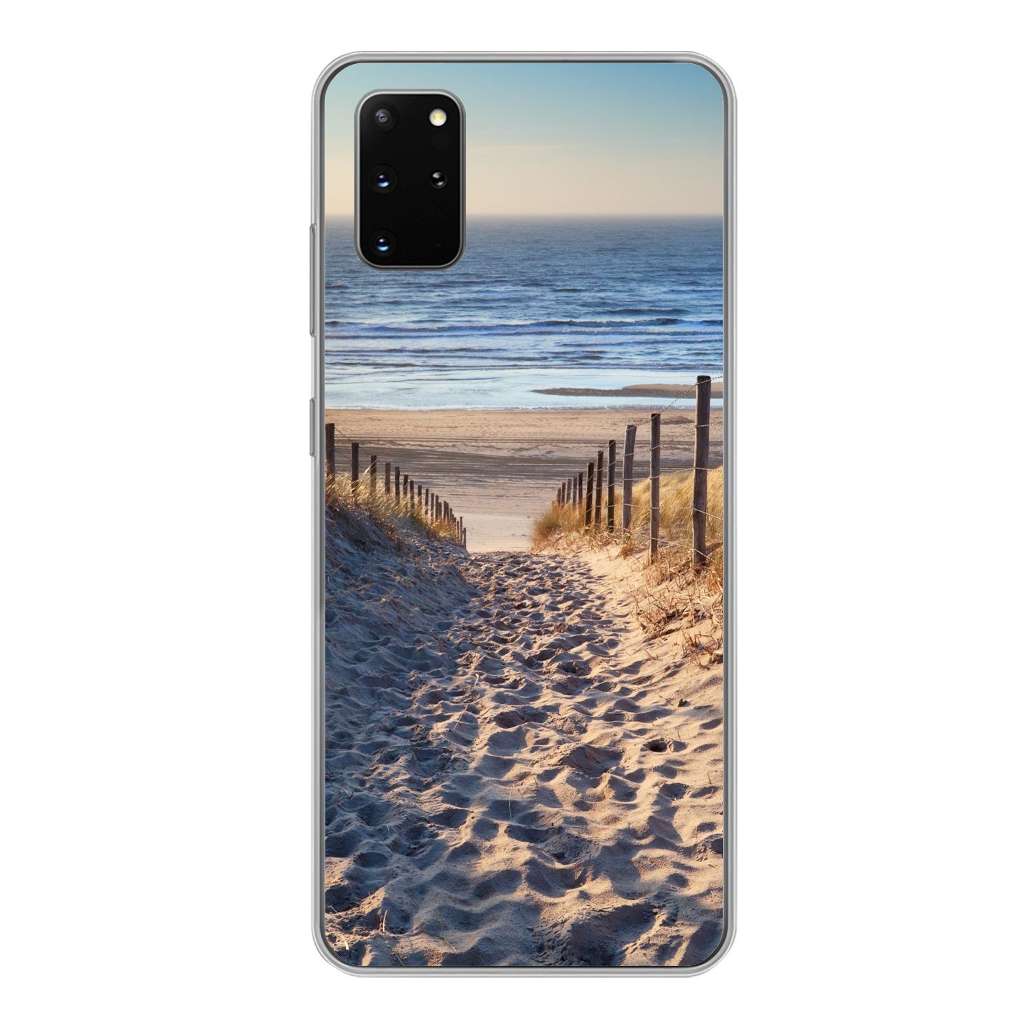 MuchoWow Handyhülle für Samsung Galaxy S20 Plus Strand - Meer - Niederlande - Dünen - Sonn, Phone Case, Silikon, Schutzhülle Dünn