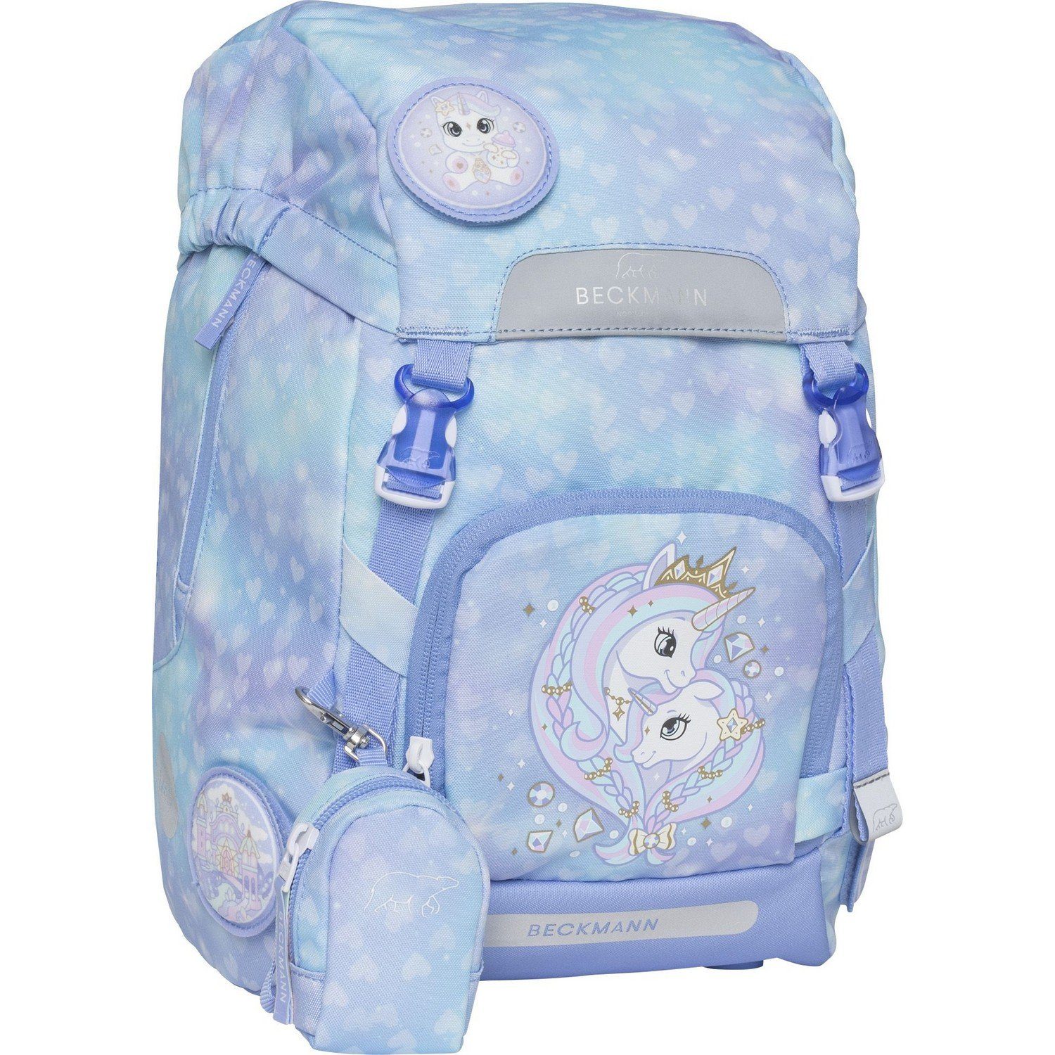 Beckmann Norway Schulranzen Classic 22L - 6-tlg. Set Unicorn Princess Ice Blue