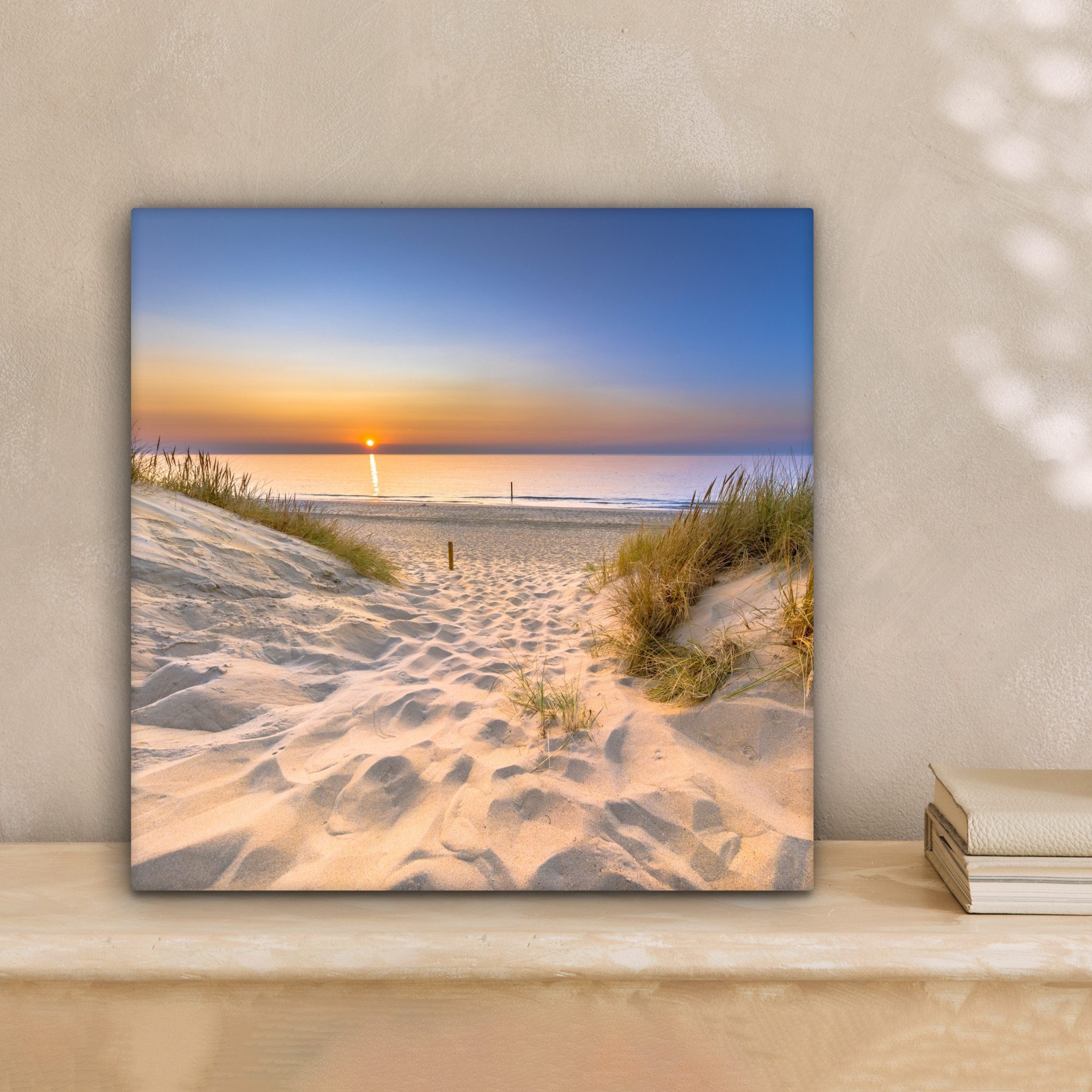 OneMillionCanvasses® Leinwandbild Düne - Sonnenuntergang - Horizont - Stran günstig online kaufen