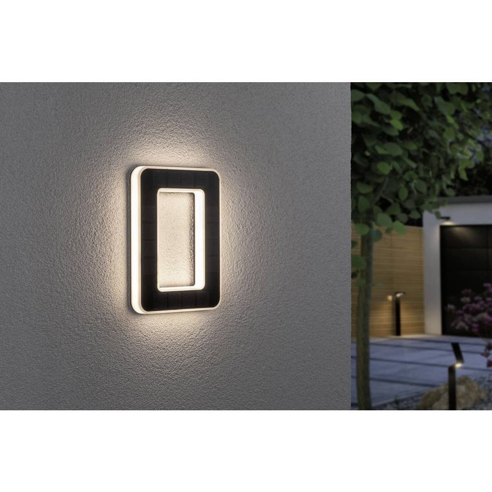 Paulmann LED Solarleuchte Outdoor Solar Hausnummer 0 3000K IP44 Akku,  Anzahl Leuchtmittel: 1 · Außen-Breite: 160 mm · Außen-Länge: 32 mm ·  Dimmbar: Nein · Herstellerfarbe: Schwarz · Leistung: 0.20 W ·