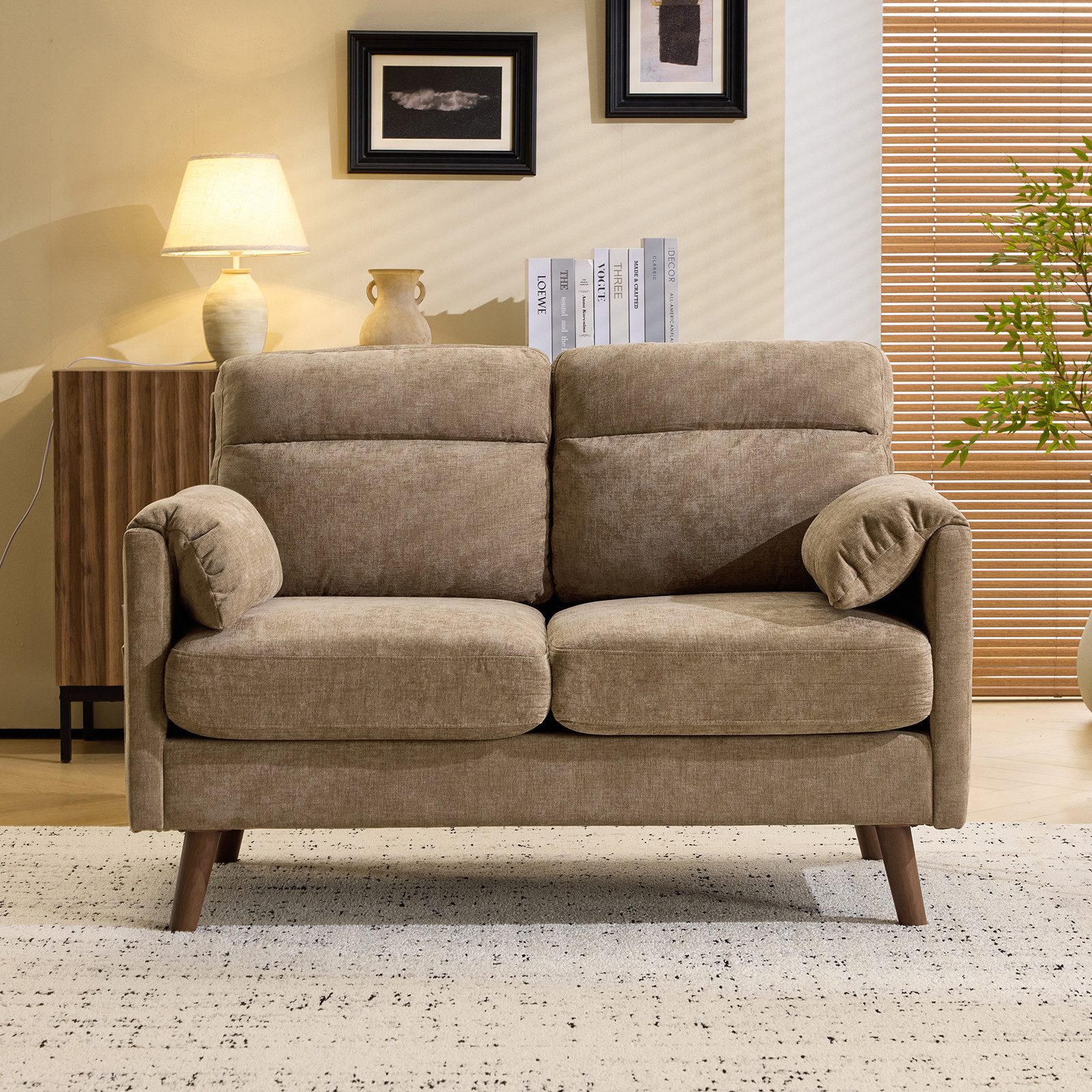 VINGLI 2-Sitzer Sofa klein, Kleine Stoffcouch günstig online kaufen