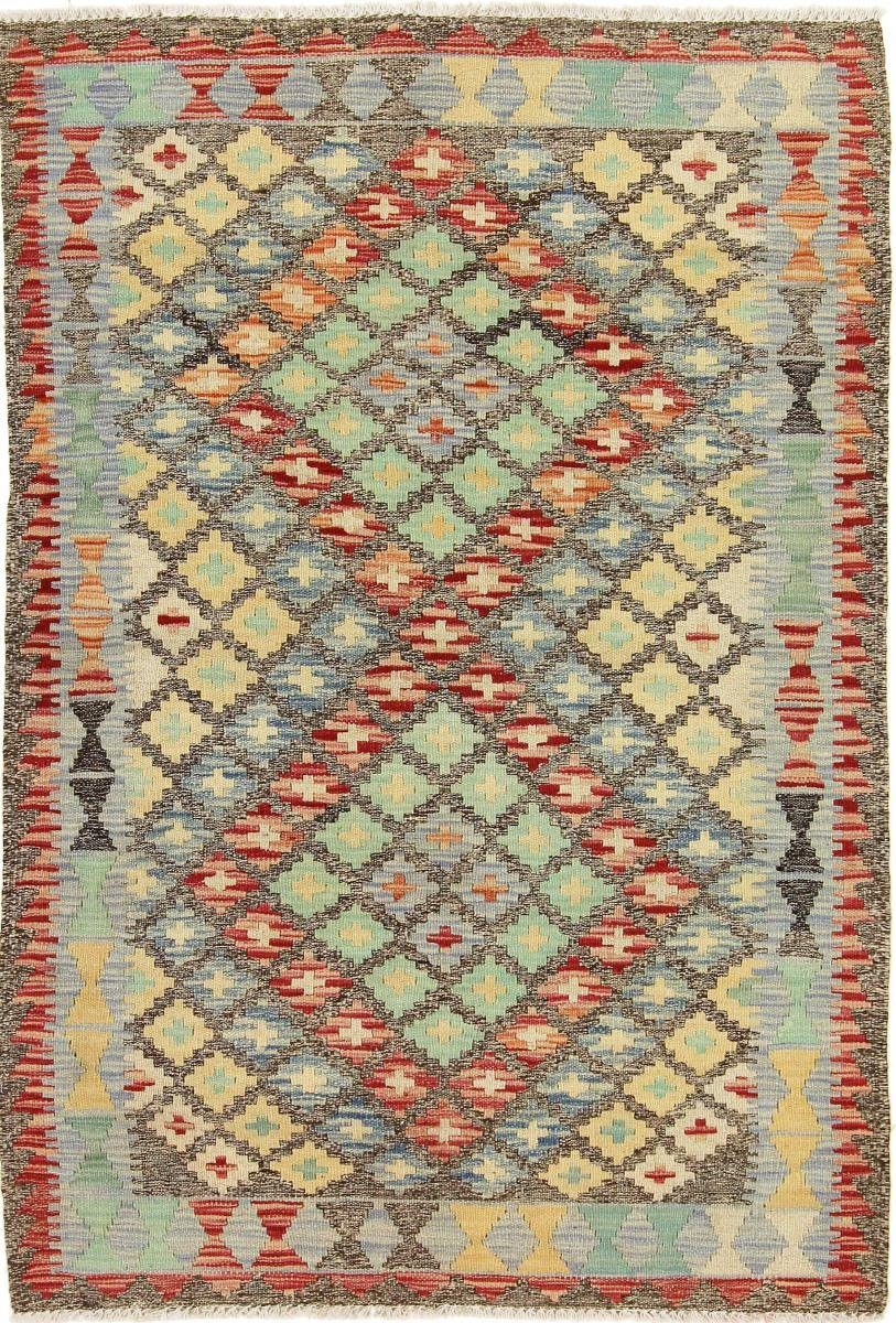 Orientteppich Kelim Afghan Heritage 97x143 Handgewebter Moderner Orientteppich, Nain Trading, rechteckig, Höhe: 3 mm