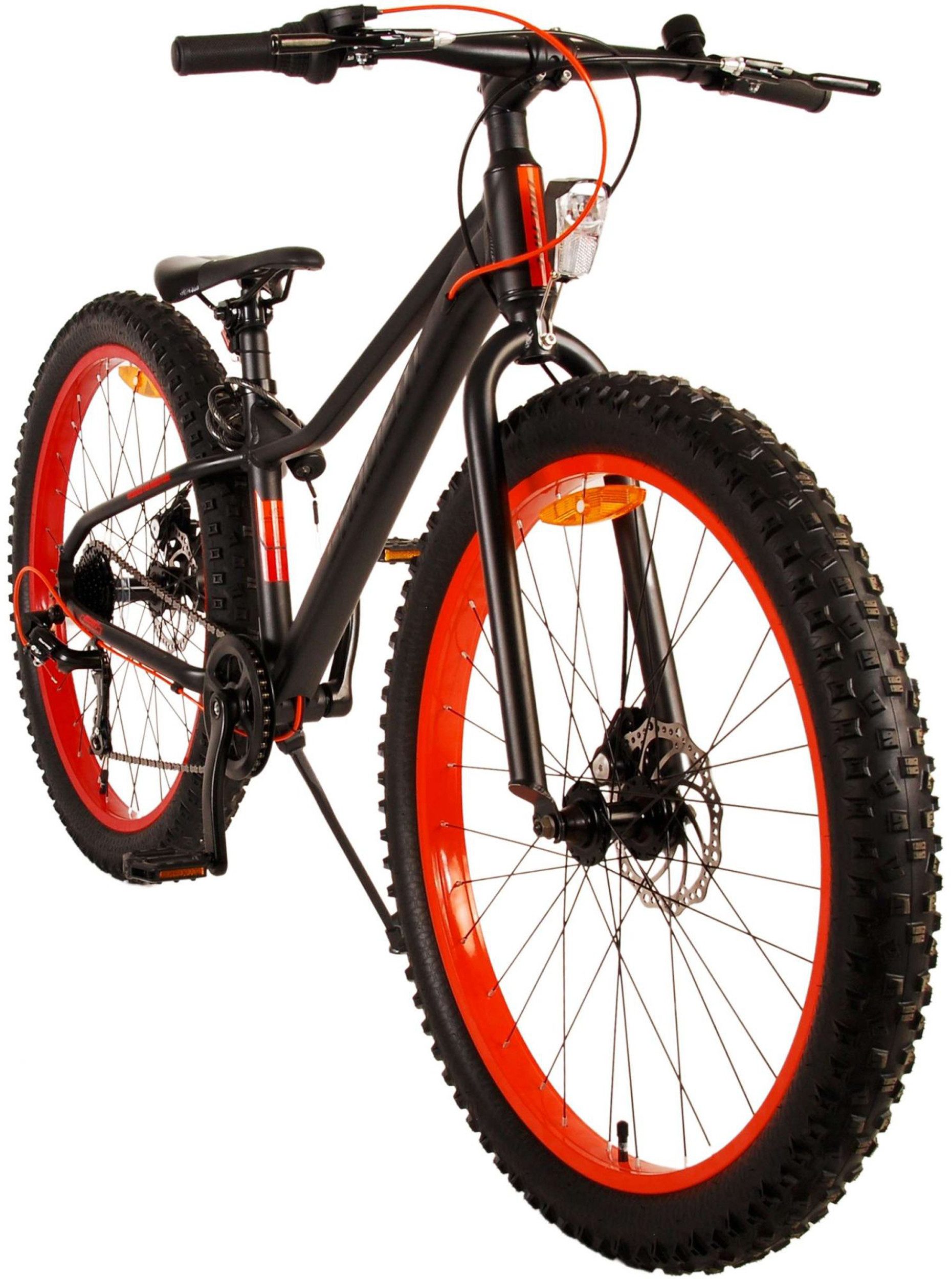 TPFSports Kinderfahrrad Volare Gradient 26 Zoll mit Scheibenbremse, 7 Gang, (Jungsfahrrad - Jungen Kinderrad - 7 Gänge - Sicherheitsgriffe), Kinderfahrrad 26 Zoll mit 7 Gänge - Kinder Jugend Fahrrad Schwarz