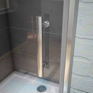 duschspa Dusch-Drehtür Nano Glas Duschabtrennung Duschtür Pendeltür Nischentür Drehtür, Einscheibensicherheitsglas, Sicherheitsglas, (Set) Klarglas