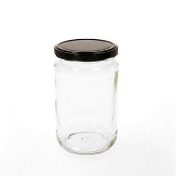 MamboCat Einmachglas 6er Set Rundglas 720 ml To 82 schwarzer Deckel incl. Rezeptheft, Glas