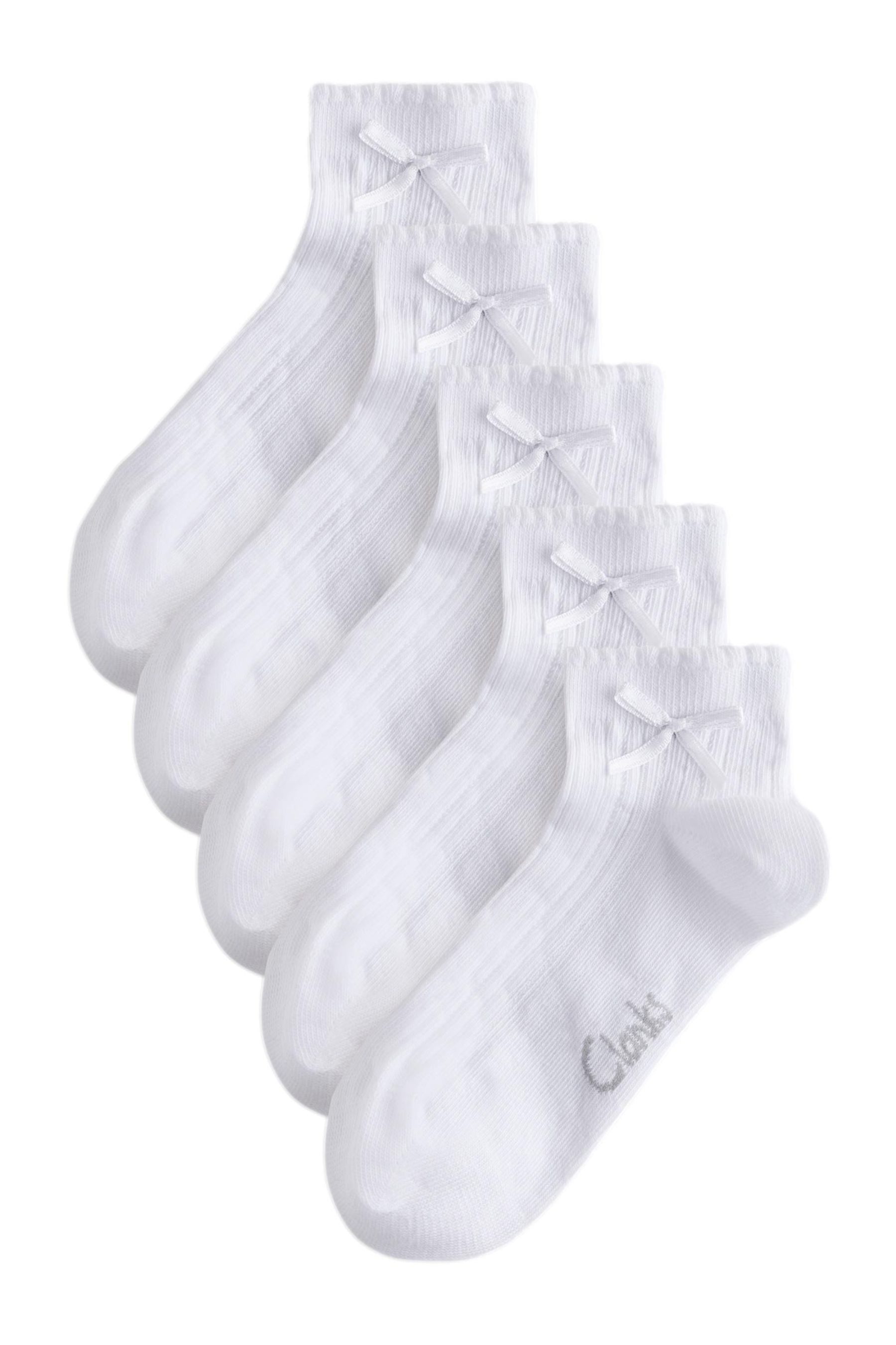 Clarks Basicsocken Clarks Back to School Füßlinge mit Schleife, 5 Stk (5-Paar)
