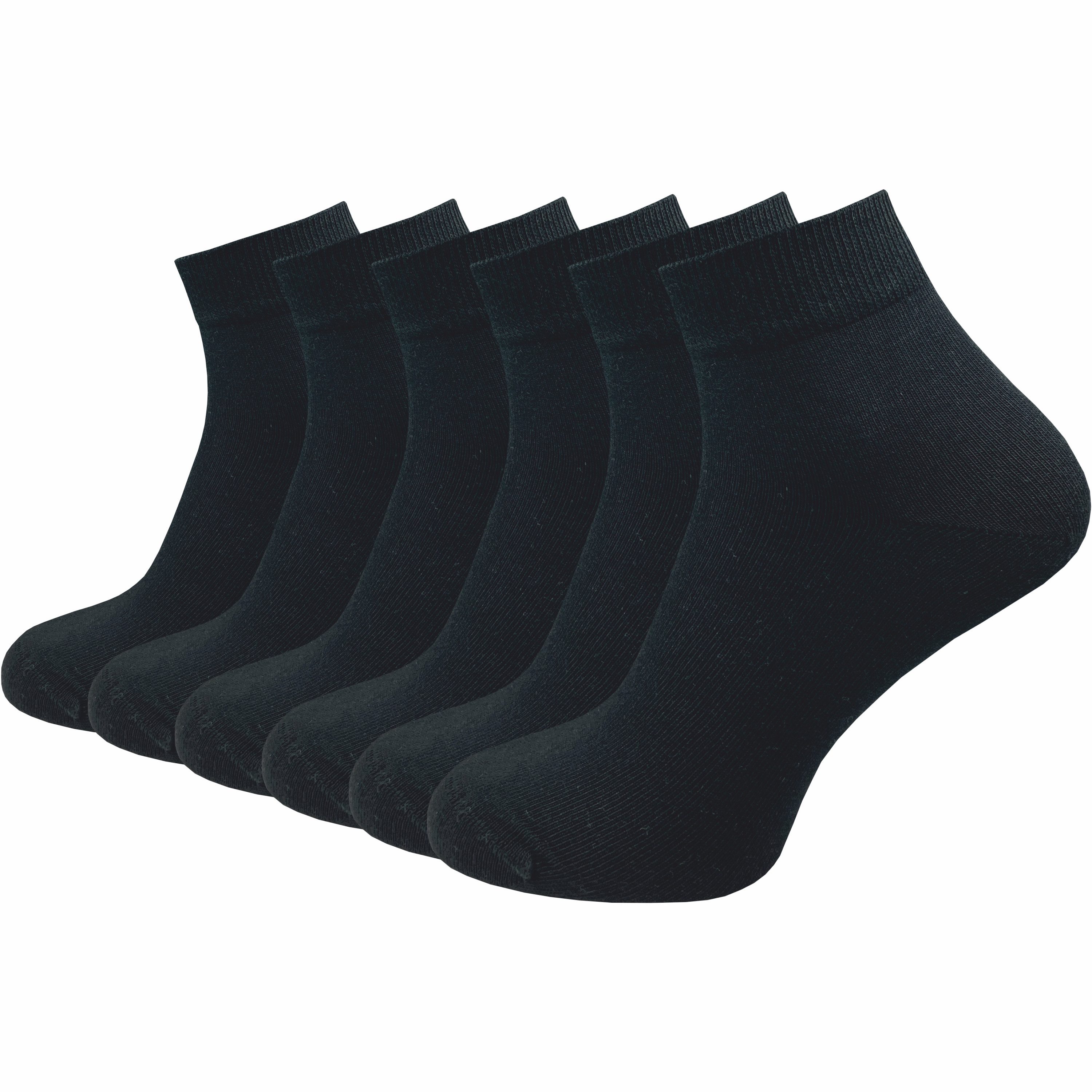 GAWILO Kurzsocken aus 100% reiner Baumwolle - Quartersocken für Herren (6-Paar) Schaft etwas länger als beim Sneaker - daher kein verrutschen