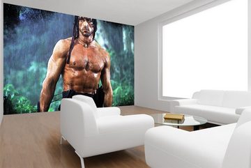 WandbilderXXL Fototapete Rambo, glatt, Retro, Fernseheroptik, Vliestapete, hochwertiger Digitaldruck, in verschiedenen Größen