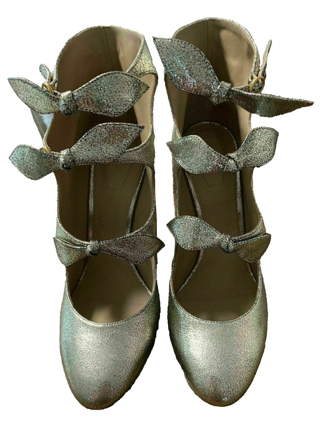 Chloé Mary Jane Pumps Bow Pumps High Heel Lederpumps High-Heel-Pumps Mary-Jane-Riemen, jeder mit eingearbeiteter Schleife.
