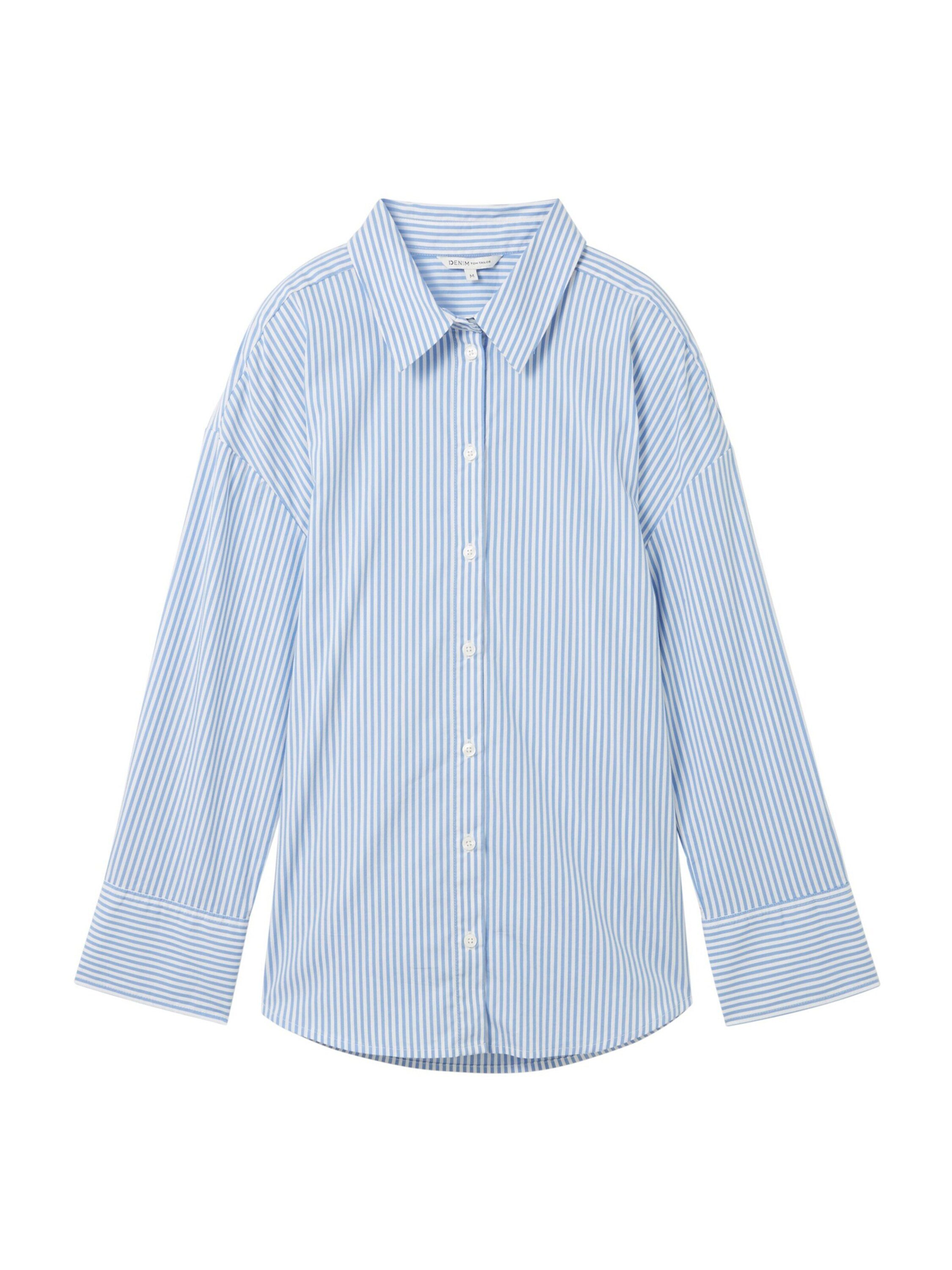 TOM TAILOR Denim Langarmbluse Gestreiftes Loose günstig online kaufen