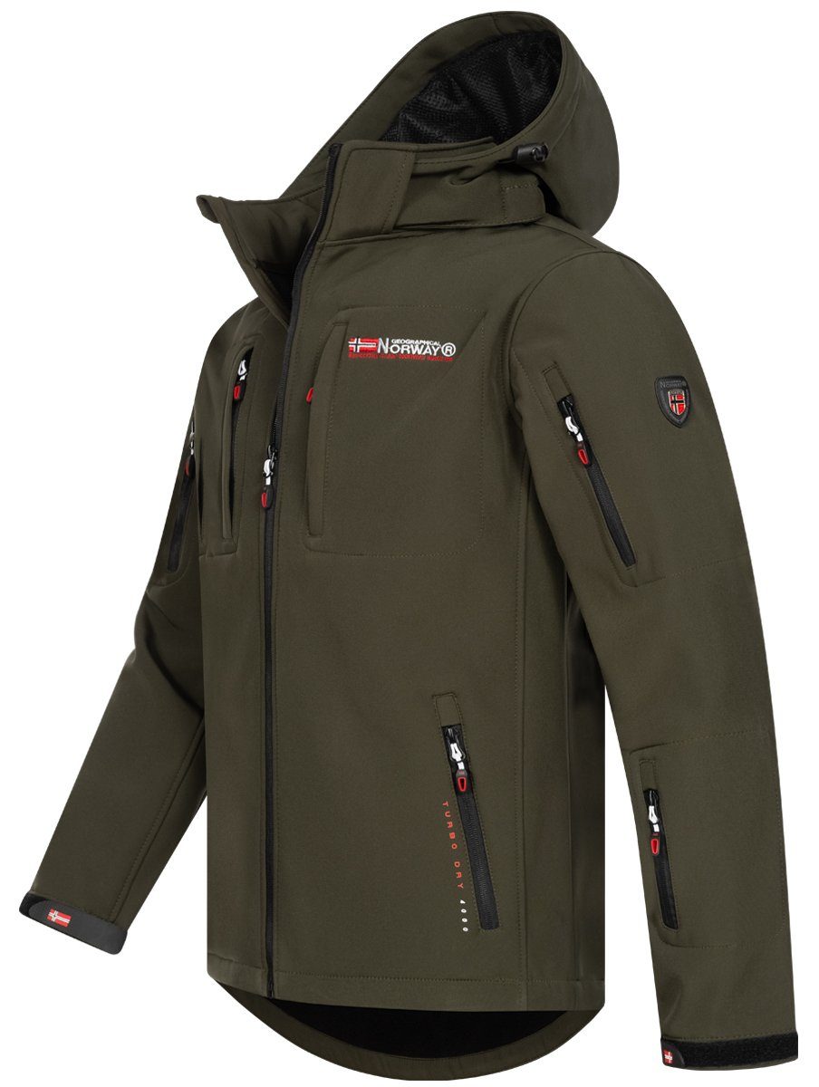 Geographical Norway Softshelljacke Herbst Frühlings Outdoor Jacke Jacke Softshell Übergangs Jacke Regen KAKI