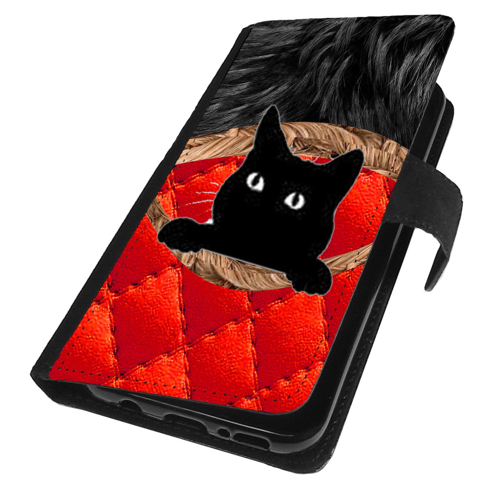 Traumhuelle Handyhülle MOTIV 416 Katze Handy Hülle für Samsung Galaxy iPhone Xiaomi Google 5G, Handy Tasche Schutz Etui Flip Case Klapp Hülle Cover Silikon