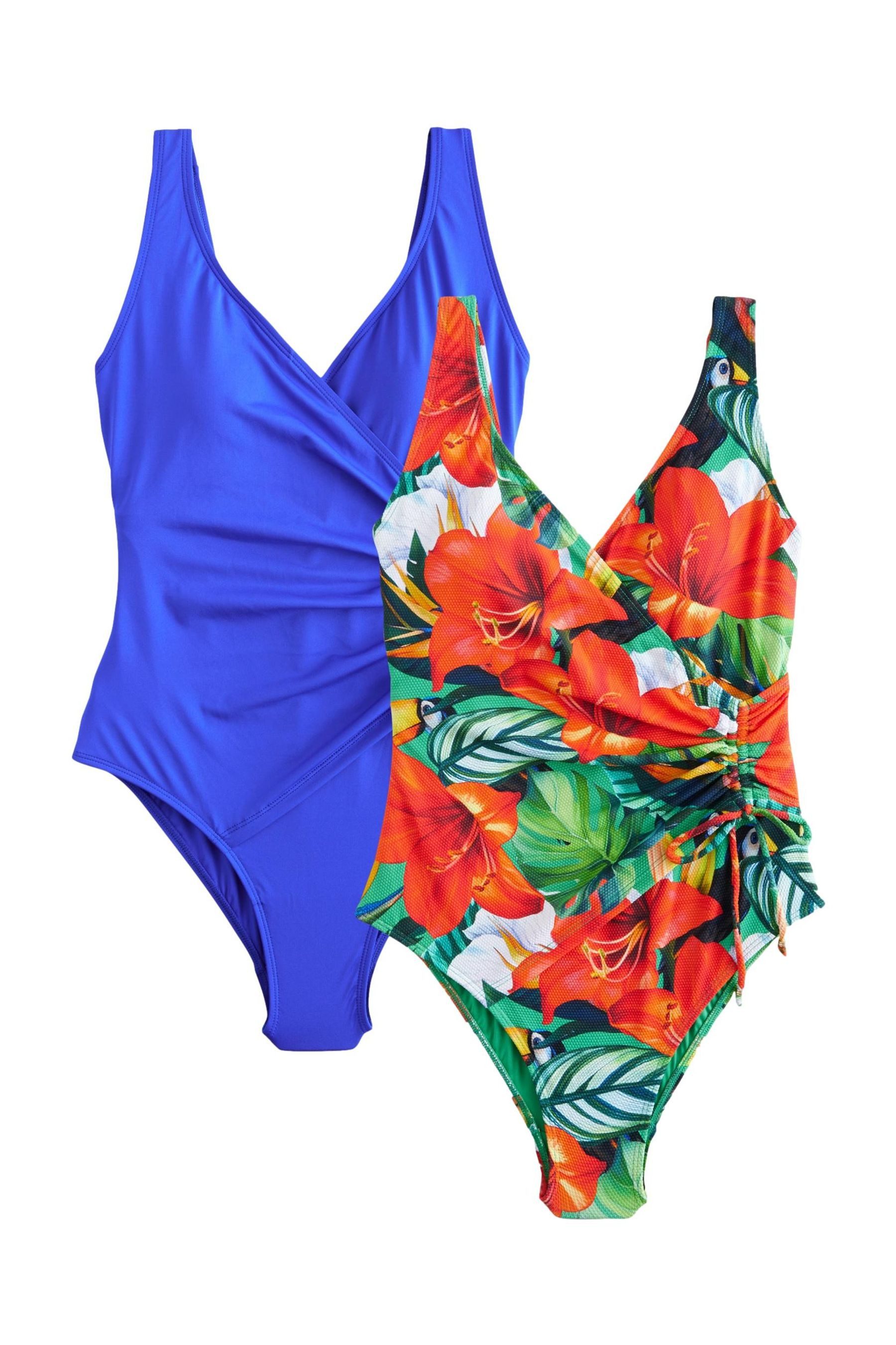 Next Badeanzug 2er-Pack bauchformende Badeanzüge im Wickeldesign (2-St) günstig online kaufen