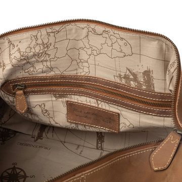 DRAKENSBERG Reisetasche Weekender »Finn« & Kulturbeutel »Ben« Havanna, Bundle, aus Premium Leder für Damen und Herren