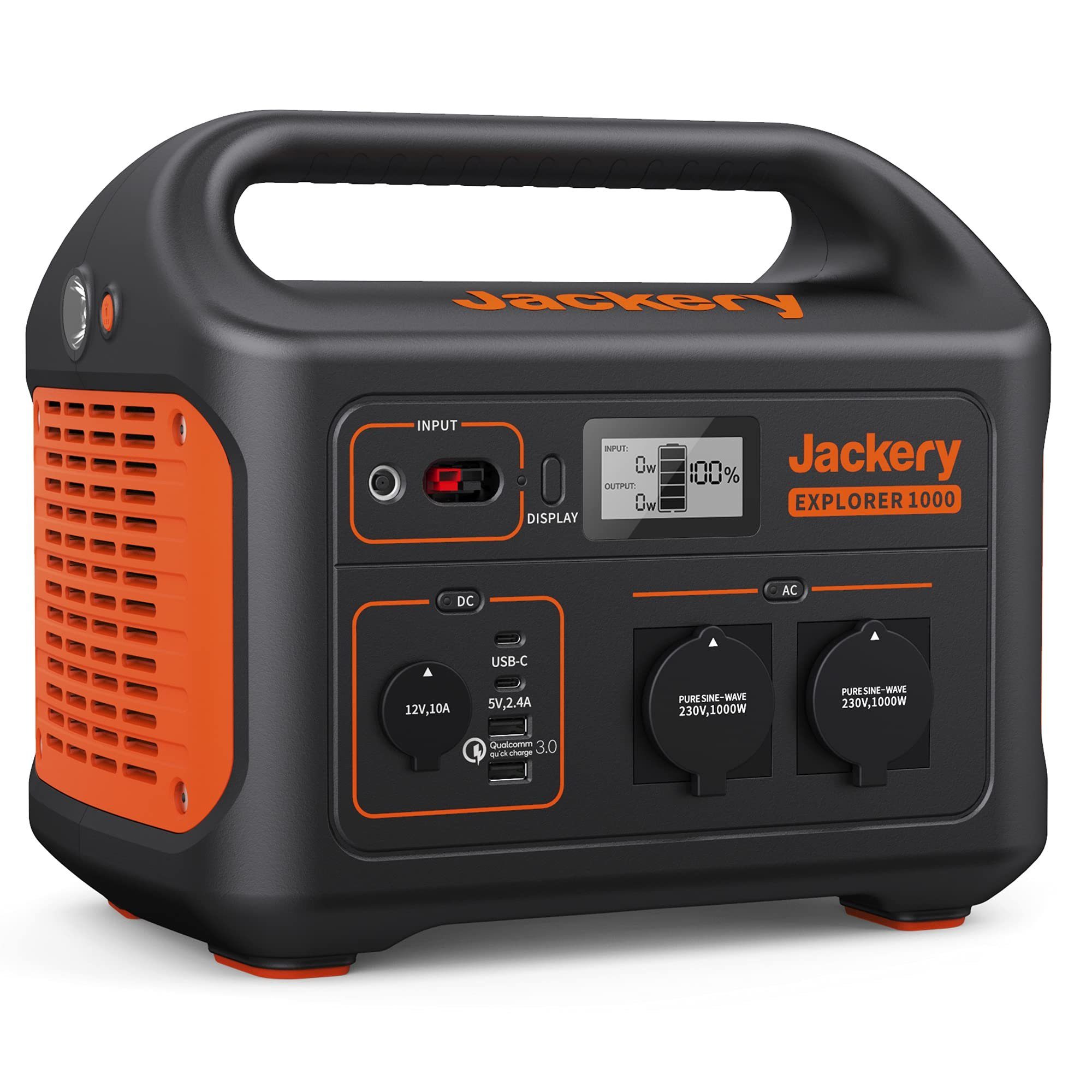 Jackery Stromgenerator Explorer 1000 Powerstation 1002Wh Tragbarer Solargenerator, 2,00 in kW, (1-tlg), für Camping Outdoor