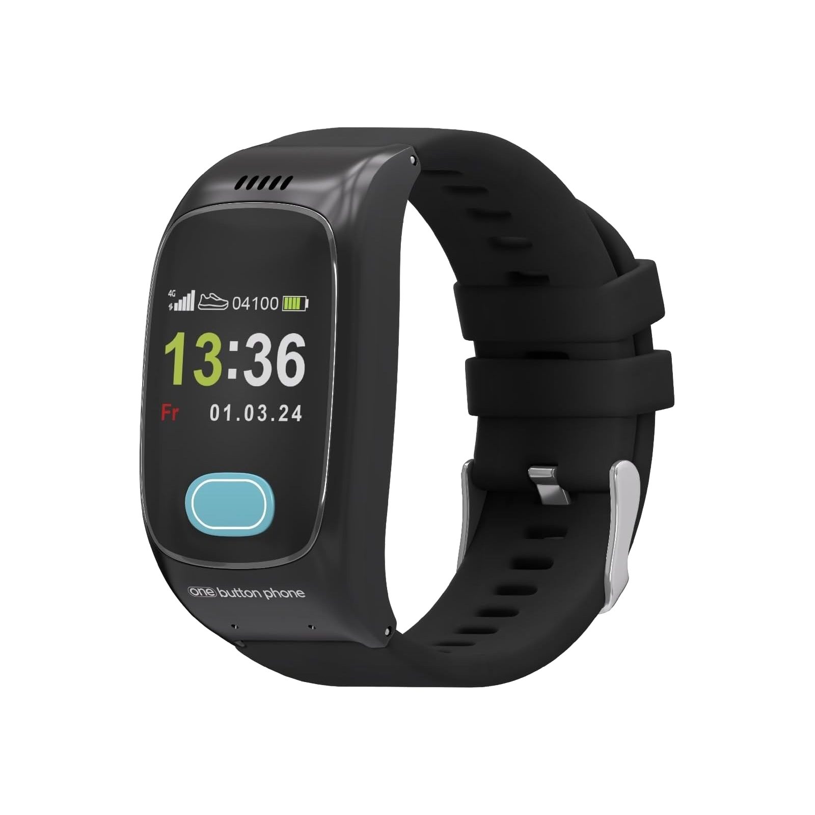 one button phone Senioren Notrufuhr GPS & Sturzerkennung Watch (2,54 cm), SOS-Taste, automatische Sturzerkennung und GPS-Ortung