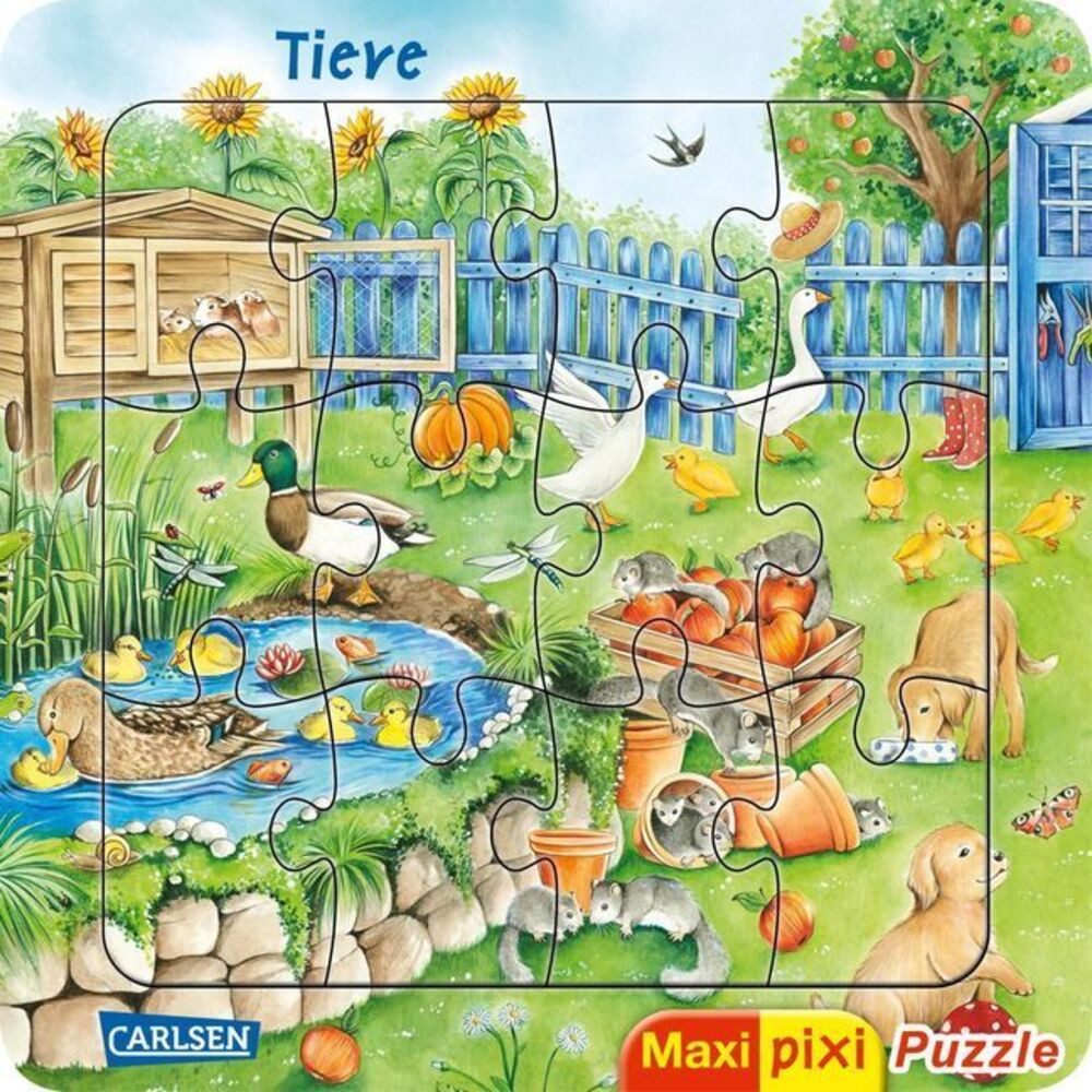 Carlsen Verlag Puzzle Maxi Pixi: Maxi-Pixi-Puzzle: Tiere, 19 Puzzleteile