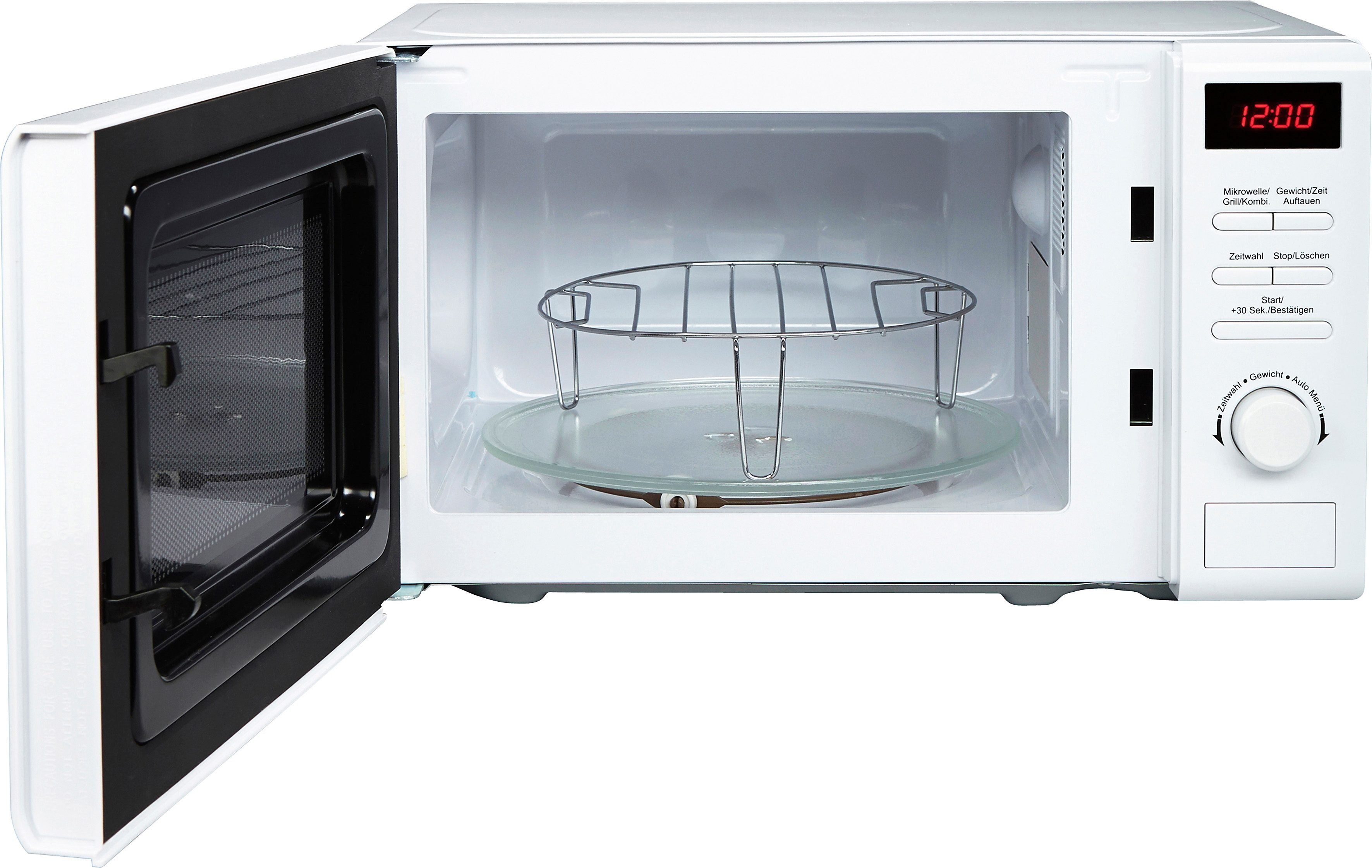 Hanseatic Mikrowelle AG720CGE-PM, 2 in 1, Grill, Mikrowelle, 20 l, Grill, Auftaufunktion, 8 Automatikprogramme