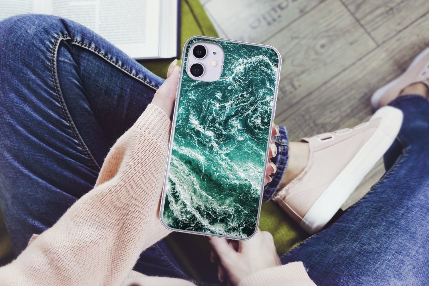 MuchoWow Handyhülle für Apple iPhone 11 Marmor - Gemustert - Natursteine, Smartphone-Bumper, Print, Handy Schutzhülle Dünn