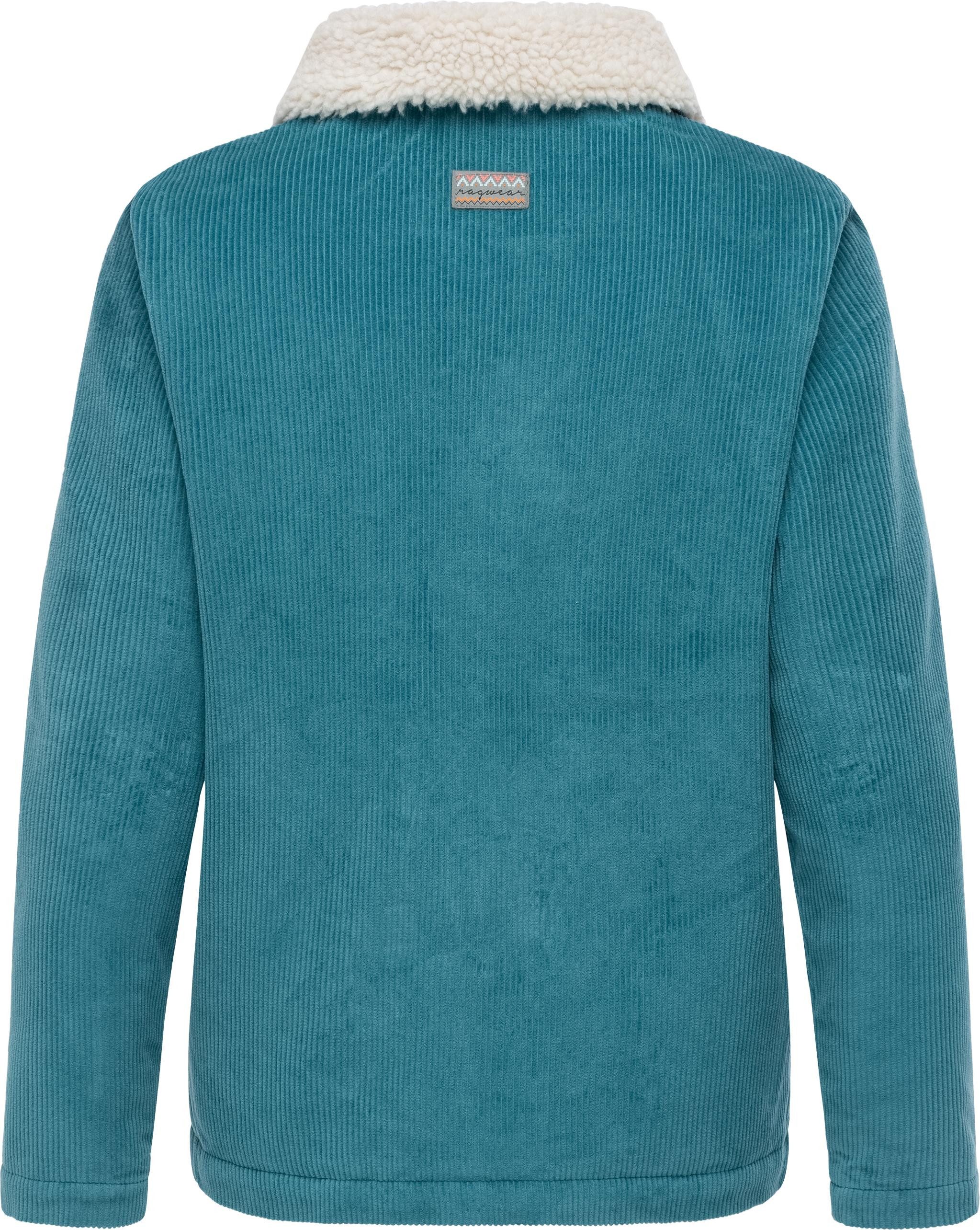 Ragwear Cordjacke Walinea Corduroy Stylische Damen Jacke aus Cord mit Teddyfell-Kragen