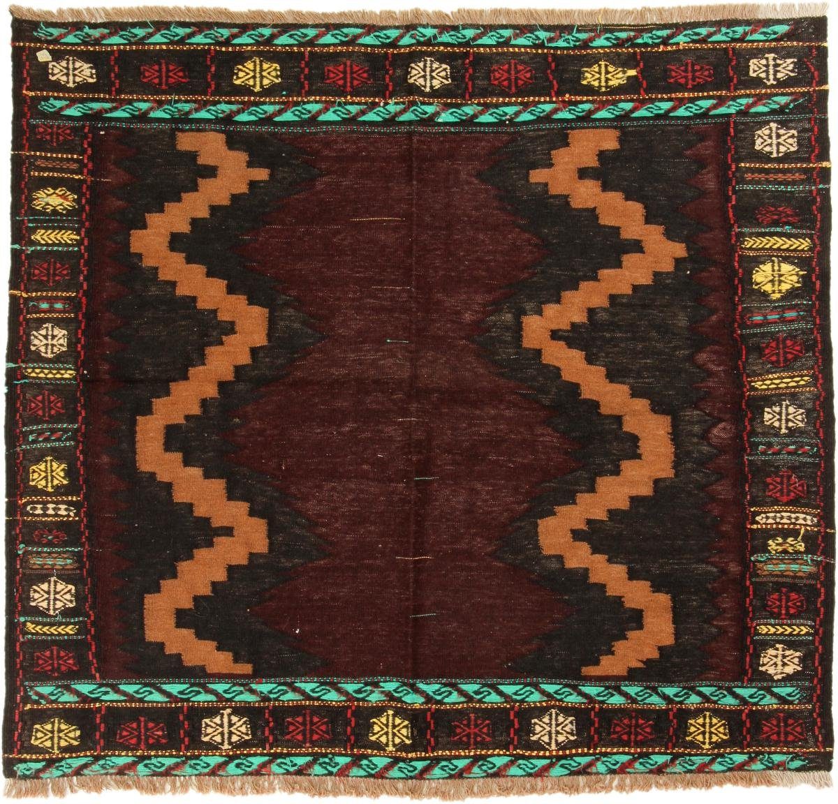 Antik 3 Quadratisch, mm 143x131 Afghan Trading, Orientteppich Orientteppich Handgewebter Höhe: Nain rechteckig, Kelim