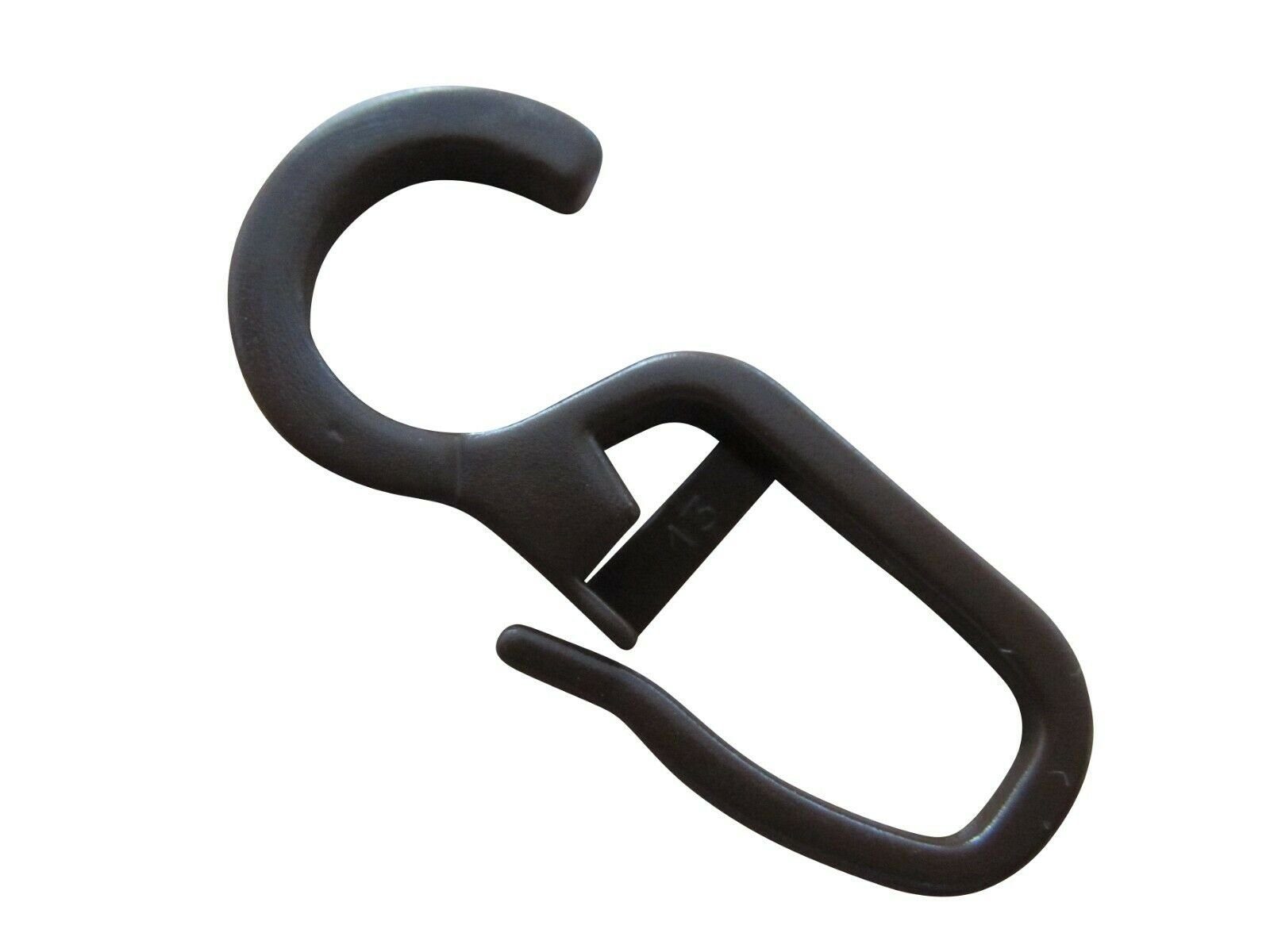 rewagi Gardinenhaken Faltenlegehaken, Gardinenhaken, Gardinengleiter, Gardinenzubehör, Gardinen, Vorhänge, Gardinenstangen, Seitenschals, Flächenvorhänge, (50-St., Öse Ø 10 mm nussbaum), Verkaufseinheit: 25, 50, 100 Stück