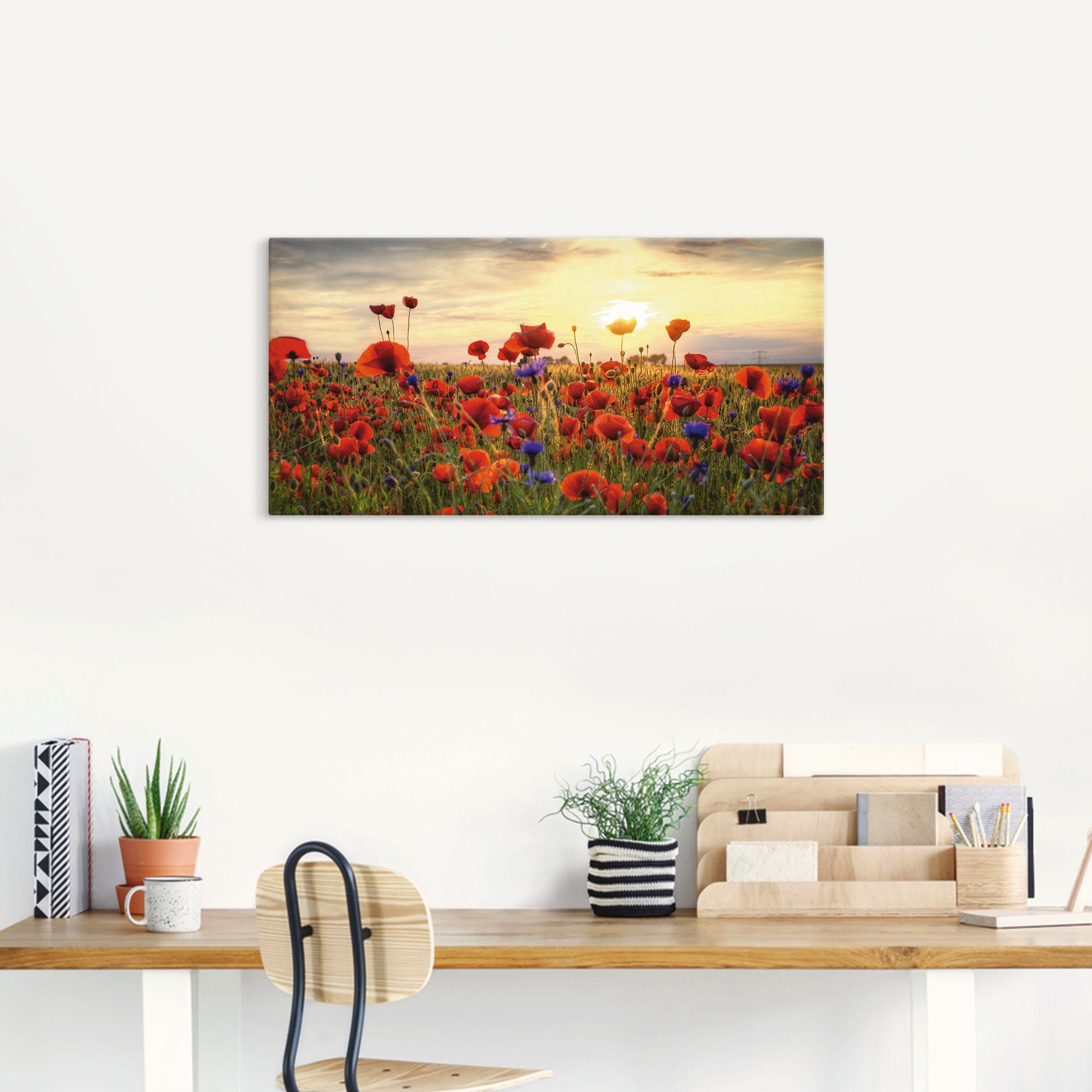 Artland Wandbild Mohnblumen, Blumen (1 St), als Alubild, Leinwandbild, Poster in verschied. Größen