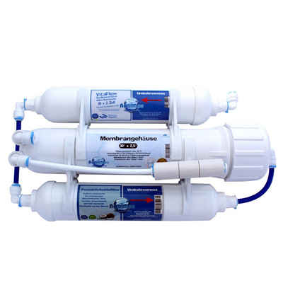 Aquintos Wasseraufbereitung Kalk- und Wasserfilter VitaFlow 100GPD RO3 Umkehrosmoseanlage, Zubehör für Aquarium-Filter, 390 Liter am Tag