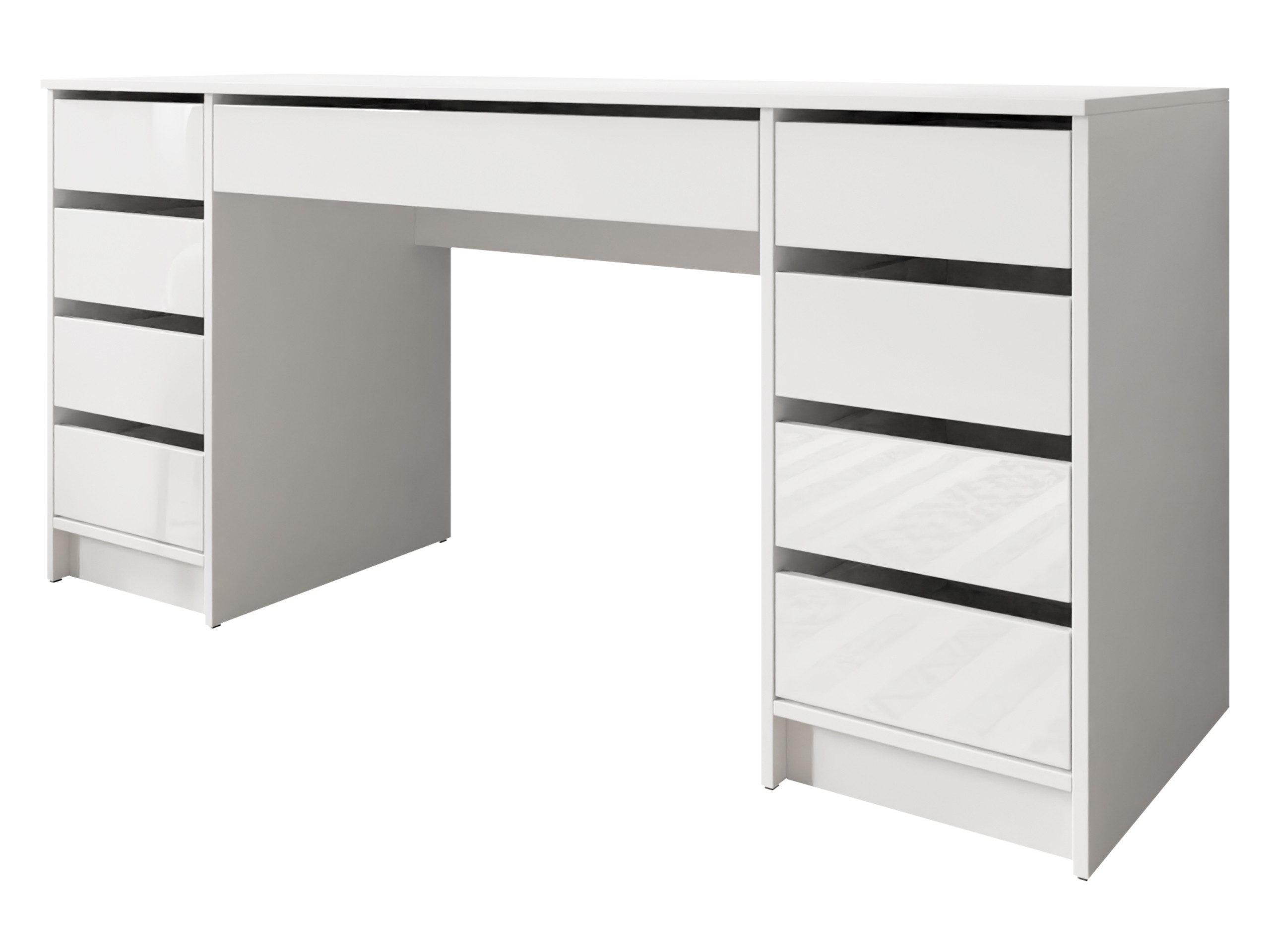 MIRJAN24 Schreibtisch Ada Bis (mit neun Schubladen), 154x55x76 cm, Schwarze günstig online kaufen