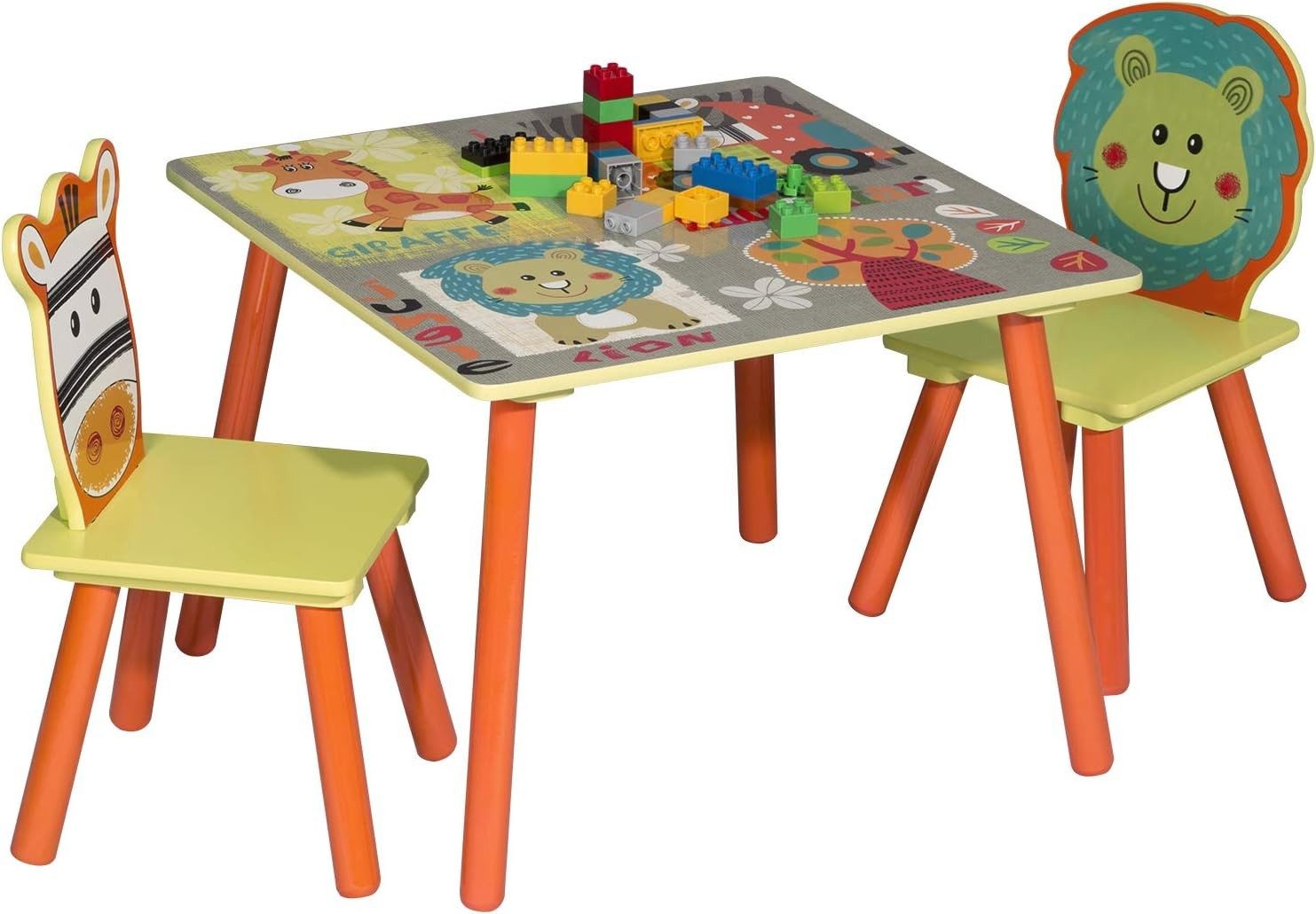 Woltu Sitzgruppe, (3-tlg), Waldtiere Tisch&Stuhlsets Kindertisch günstig online kaufen