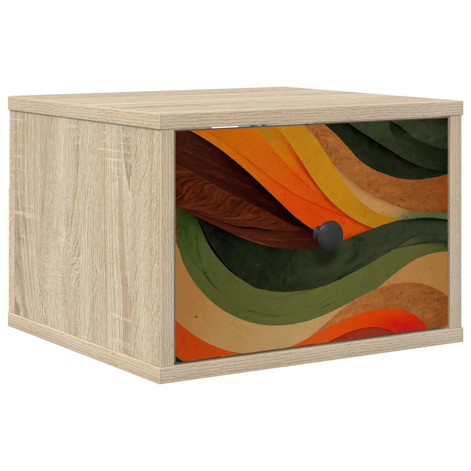 vidaXL Nachttisch Wandmontiertes Nachttischchen BONN Sonoma-Eiche 36 x 33 x 25 cm (1-St)