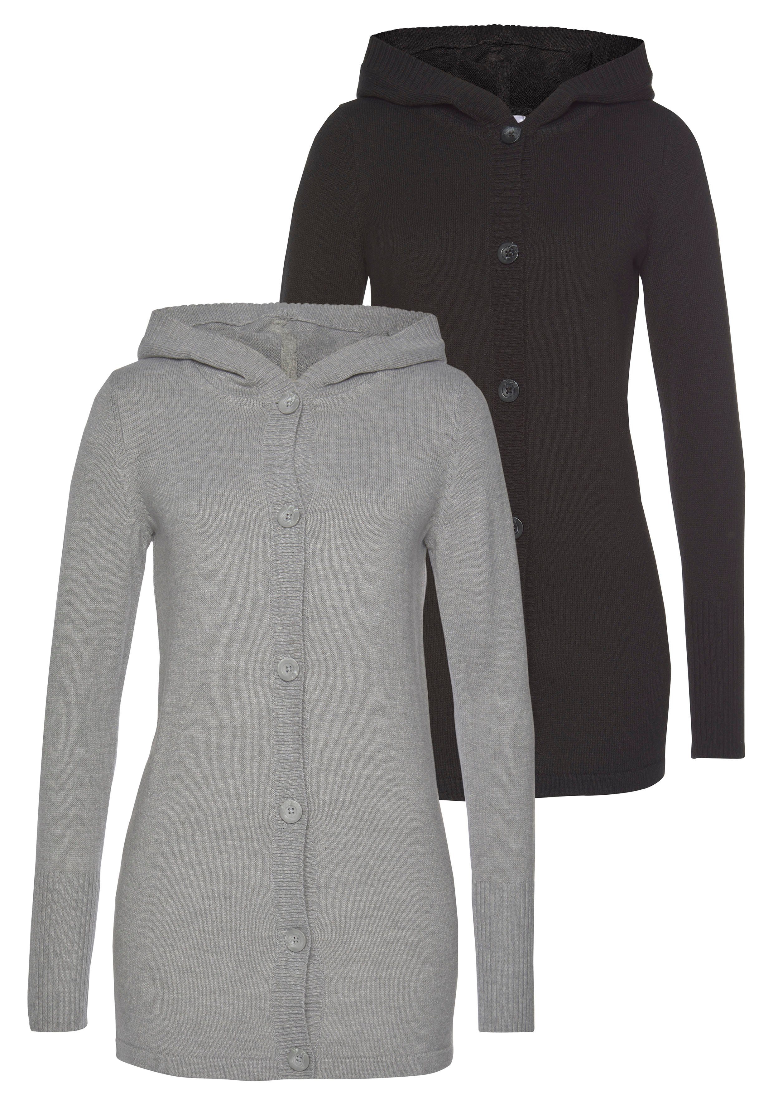 Flashlights Kapuzenstrickjacke (Packung, 2-tlg., 2er-Pack) zum Knöpfen - im günstig online kaufen