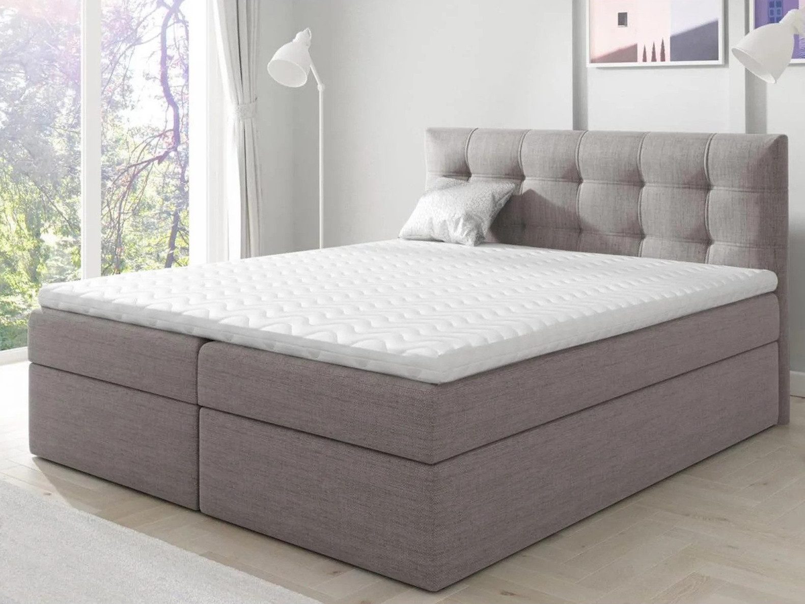 Beautysofa Boxspringbett TOPIQ mit Bettkasten (Bett günstig online kaufen