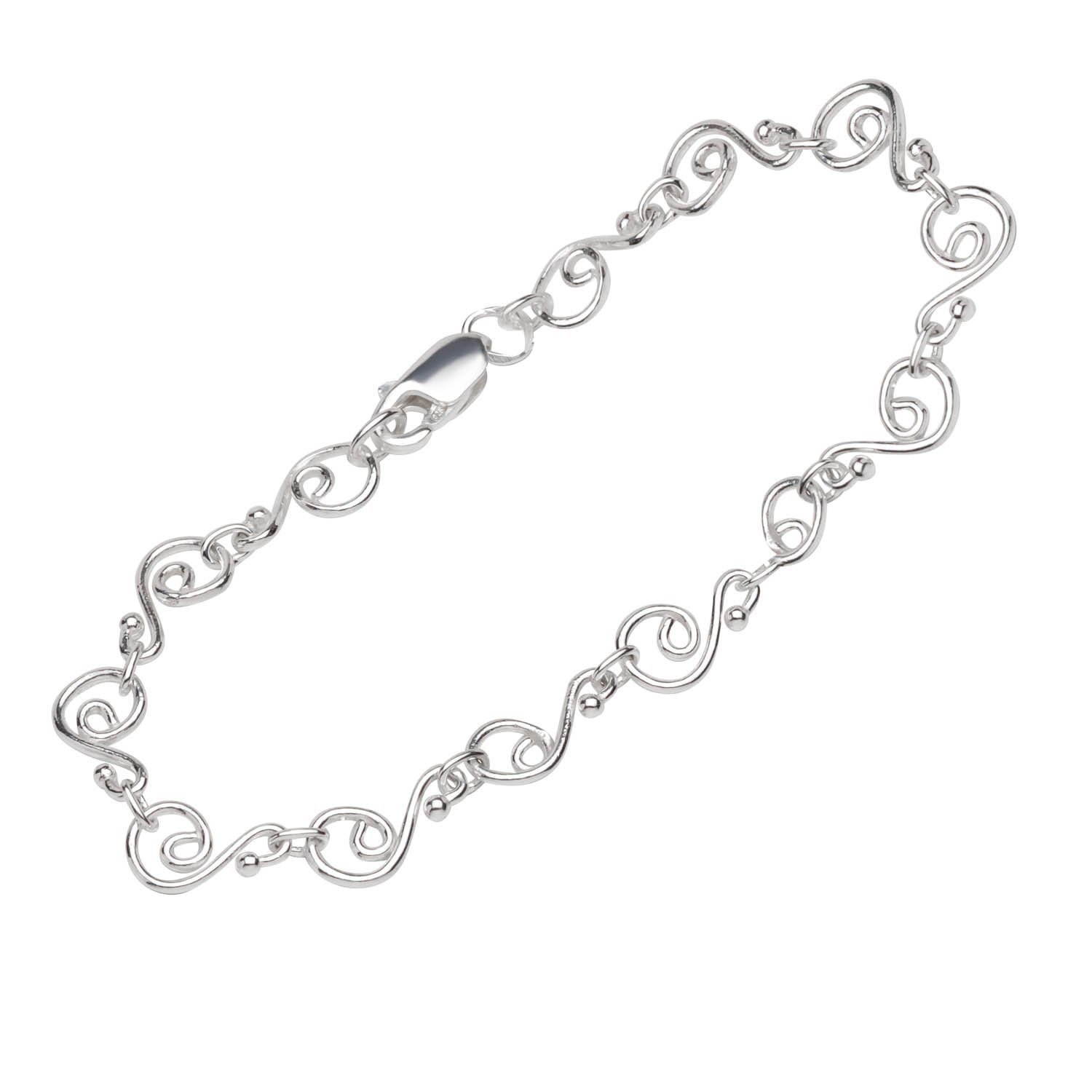 Silberarmband Armband 925 Sterling Silber 19cm Designer Kette Da