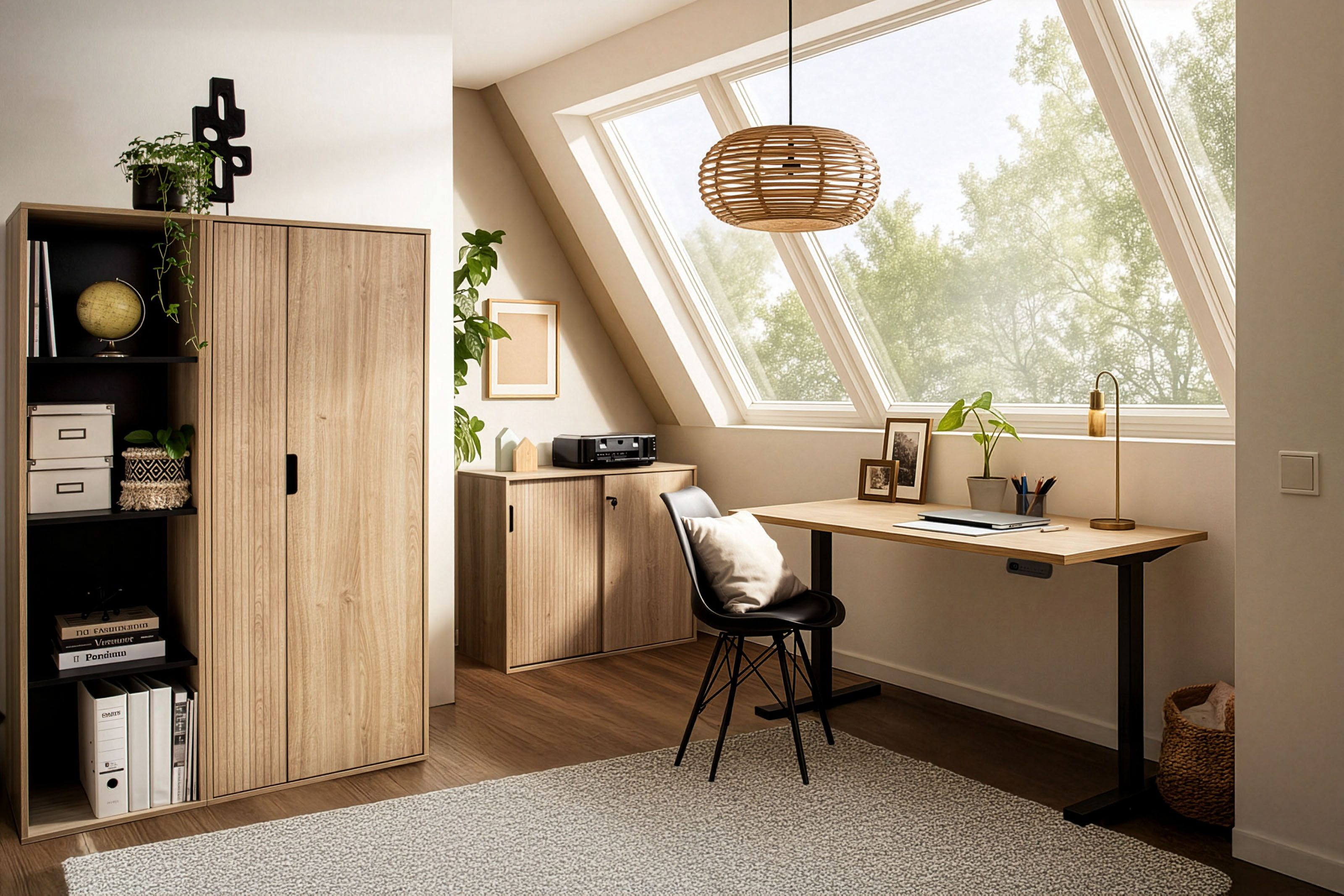 Schildmeyer Schreibtisch Emmik, Schreibtisch, Made in Germany, B: 138 cm (2-St), Solide Verarbeitung - Dieses Produkt ist in Deutschland gefertigt