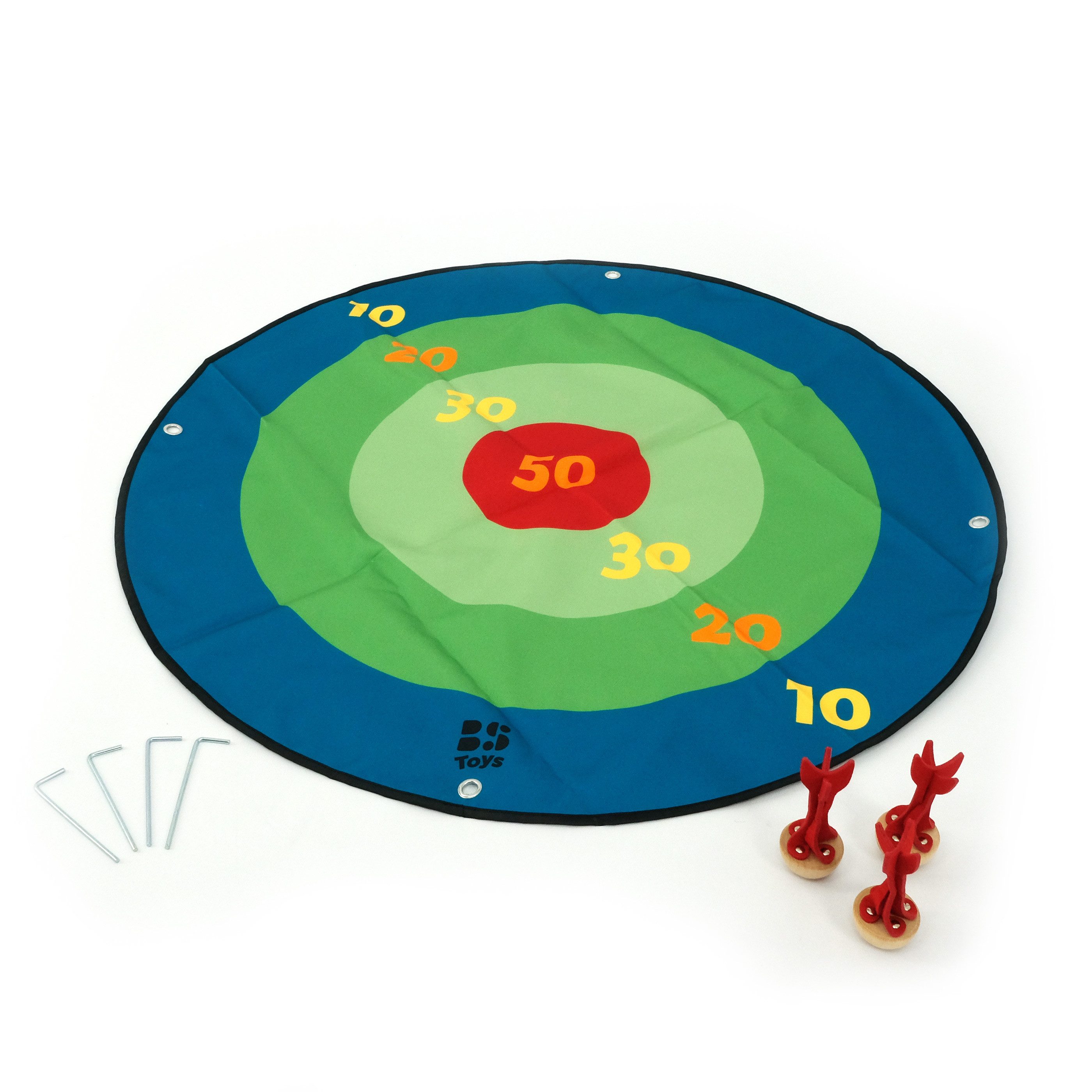 BS Toys Zielscheibe Park Darts XXL, Outdoor-Dartspiel, Wurfspiel, lustiges Gruppenspiel für den Park, Garten, Strand