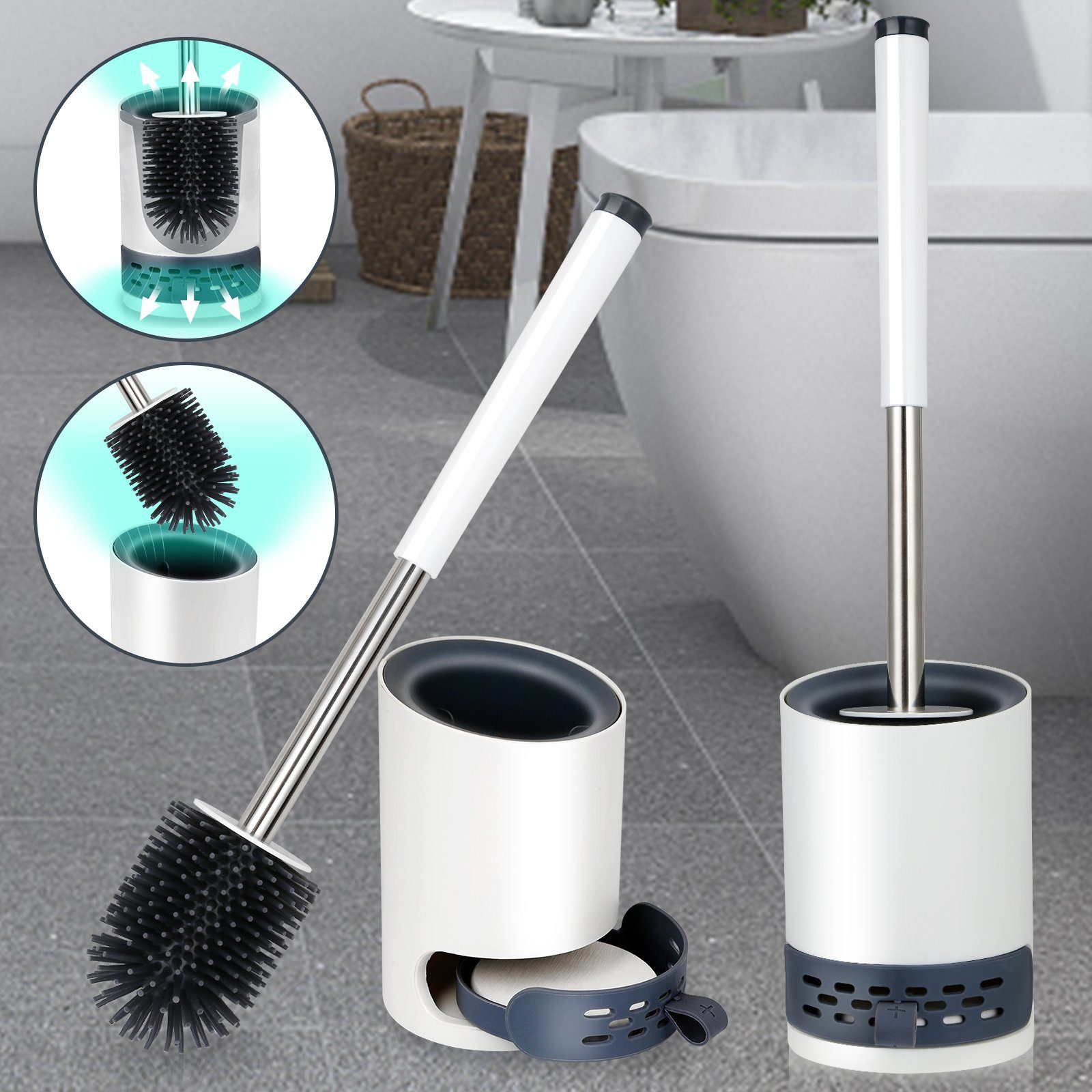 Randaco WC-Reinigungsbürste WC-Reinigungsbürste WC Bürste Toilettenbürste aus Silikon Klobürste, (1-tlg)