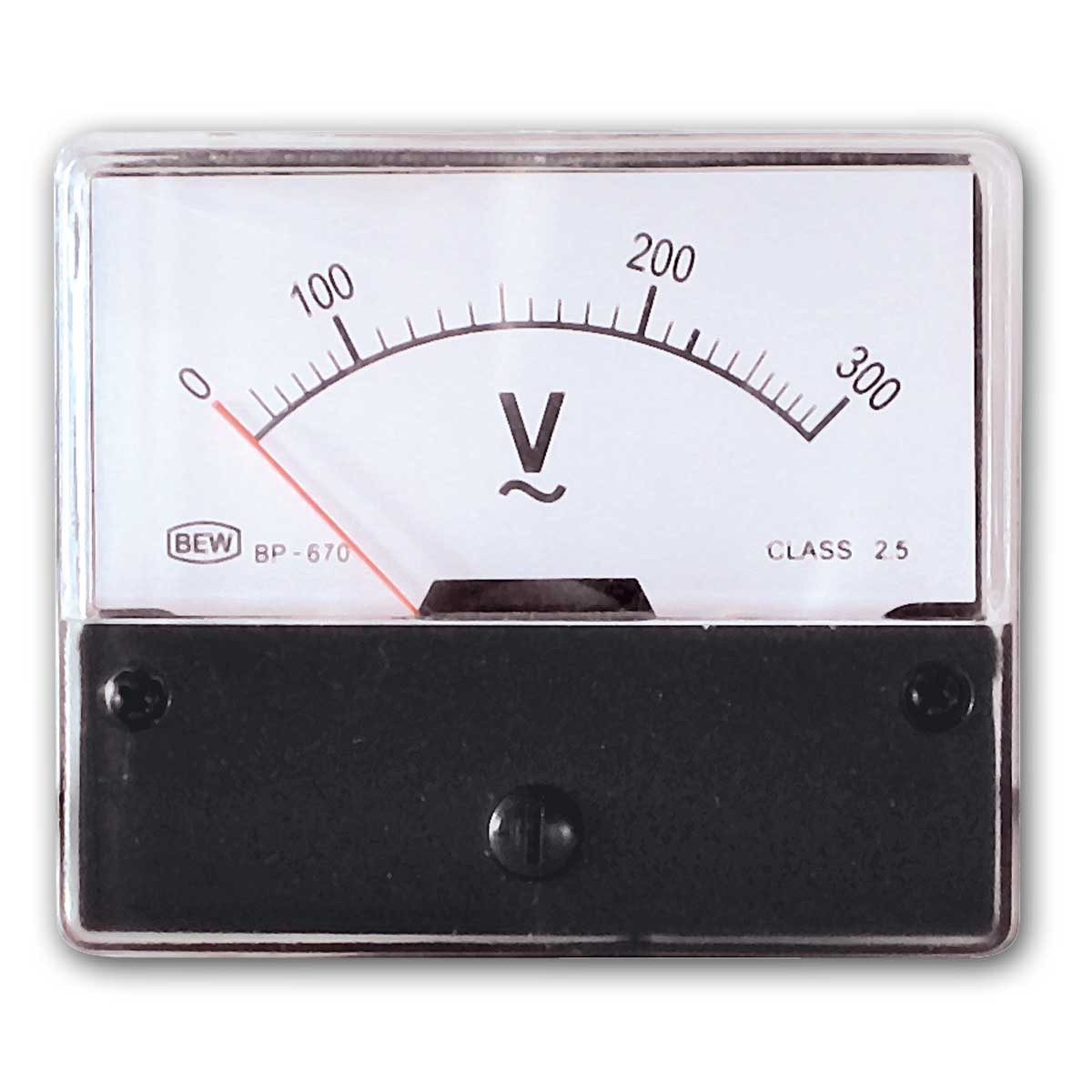 Blanko Spannungsprüfer Einbau Meßinstrument 0-300V AC, Spannungsmessung