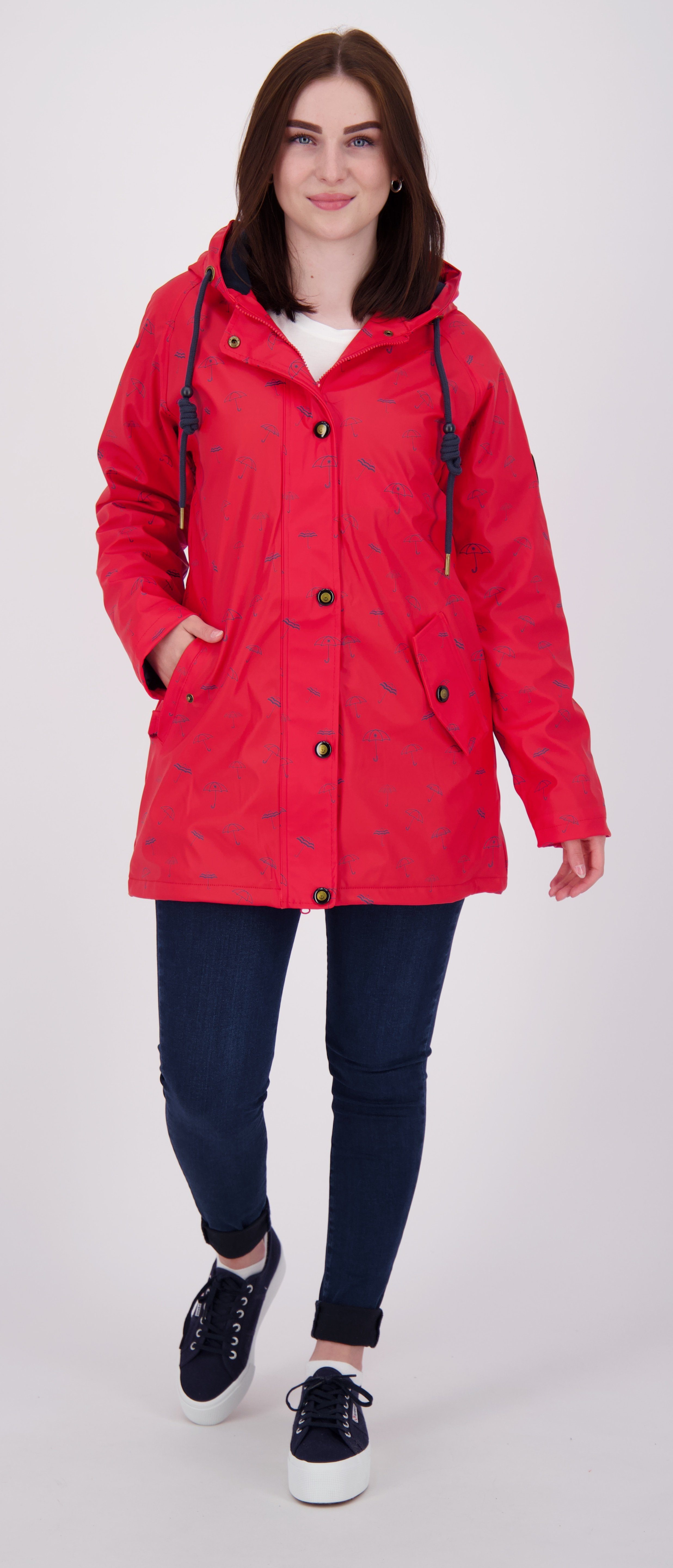 auch #ankerglutmeer DEPROC Regenjacke red in Größen Friesennerz Active erhältlich WOMEN CS Großen