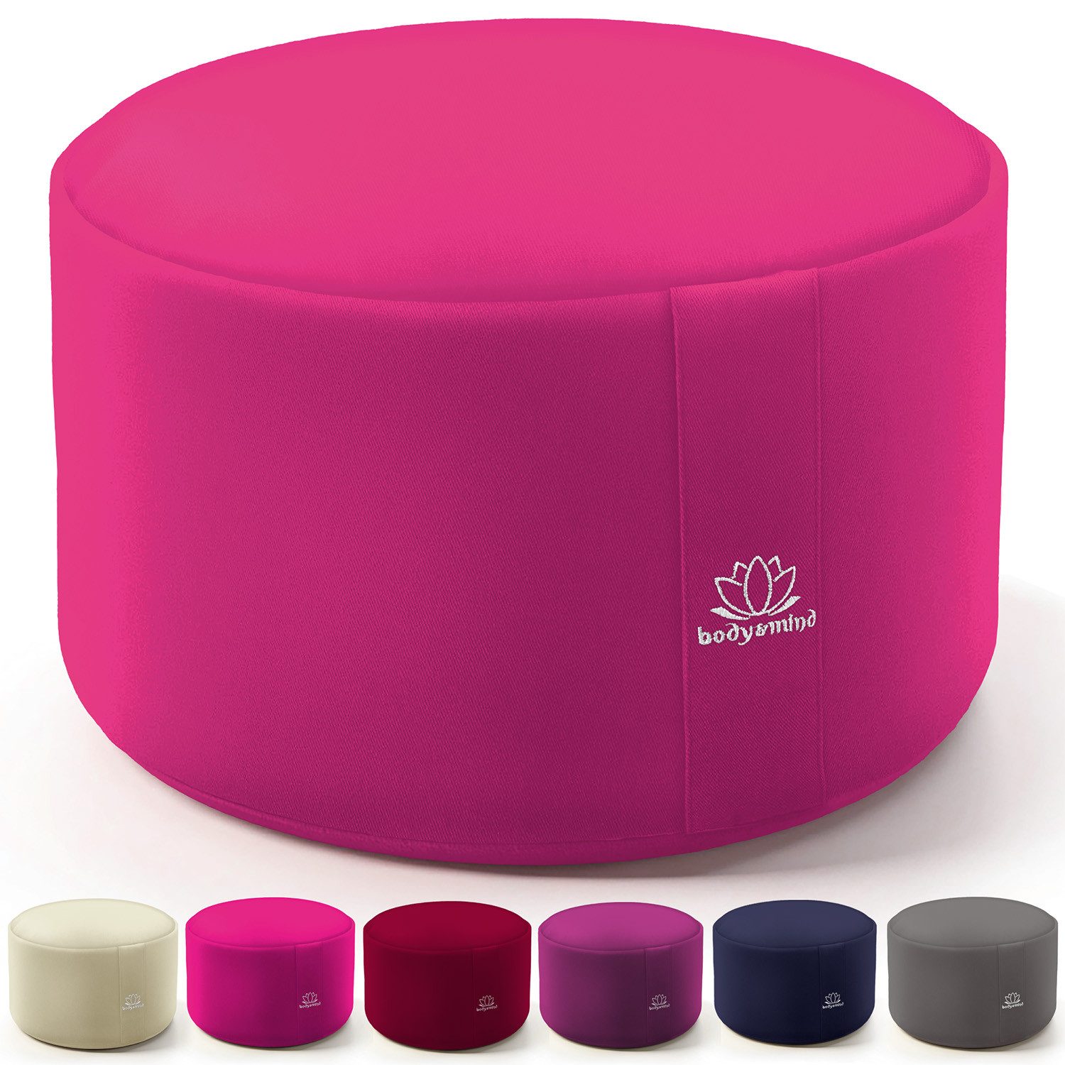 Body & Mind Meditationskissen Rundes Meditationskissen – Yogakissen & Bodensitz für Achtsamkeit
