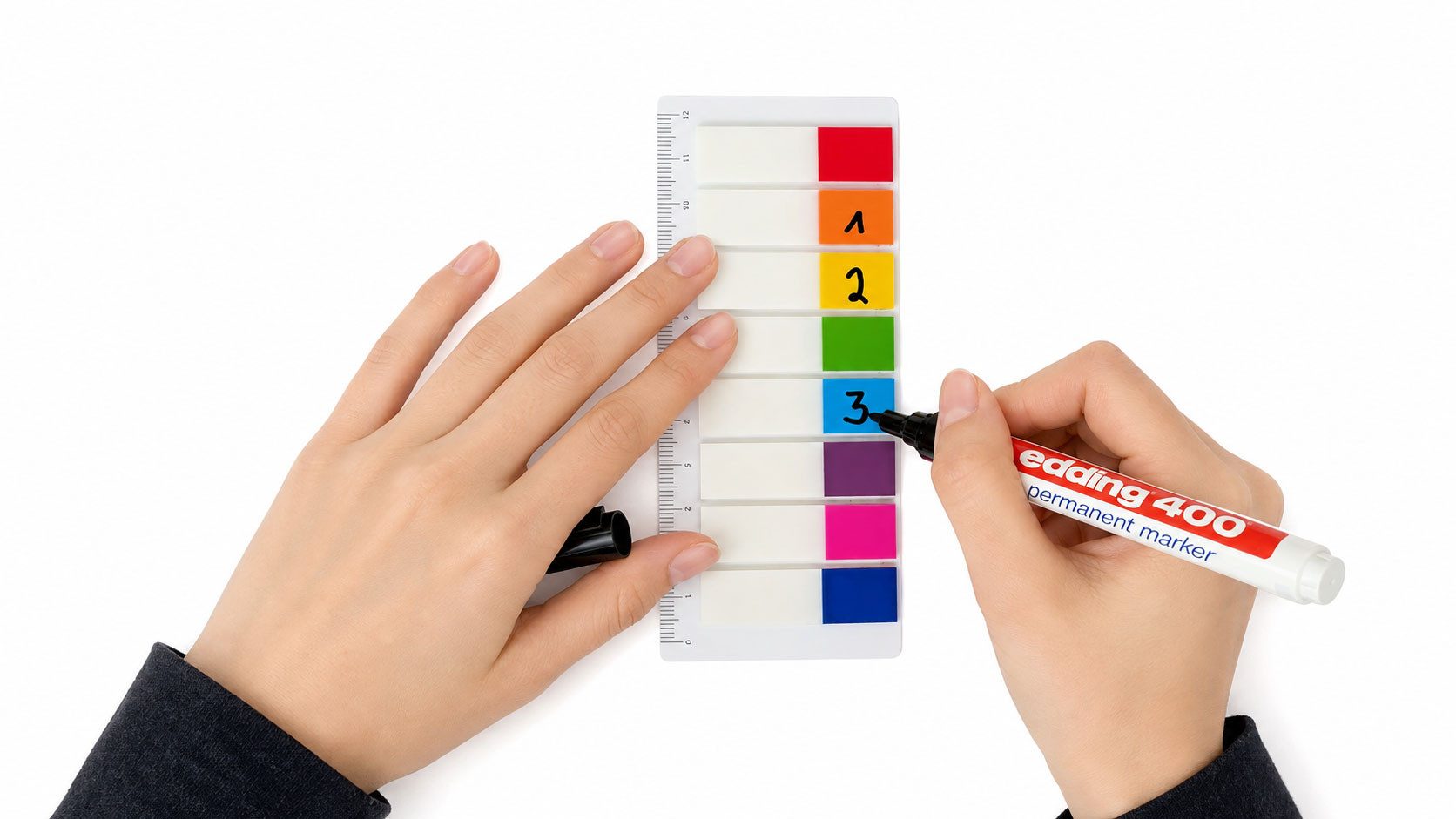 VABIONO Haftnotizblock Haftmarker Haftstreifen Pagemarker Notes Postit transparent 800 Blatt, kostenloser Versand