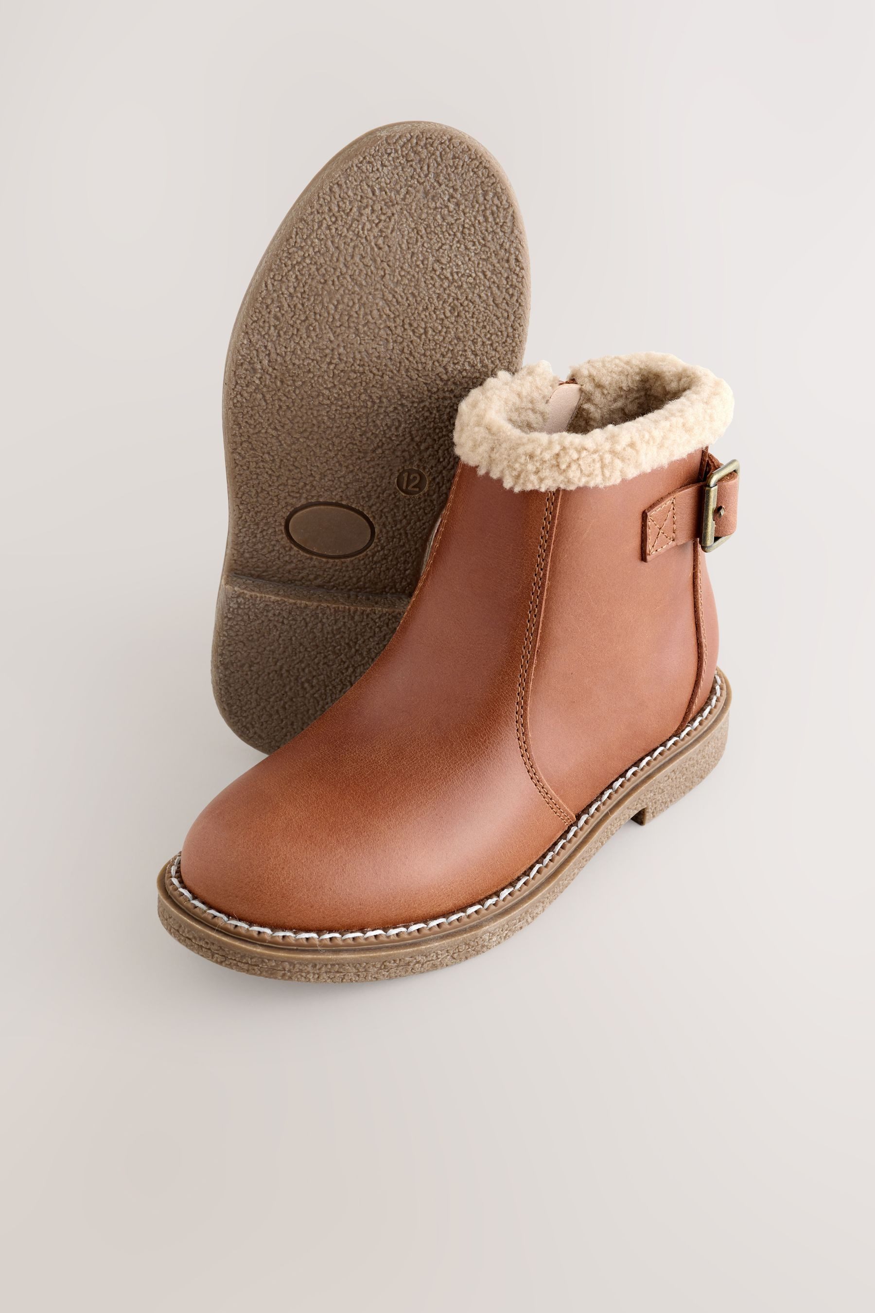 Next Warmgefütterte Stiefeletten aus Leder Stiefelette (1-tlg)